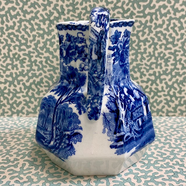 Booths Octagonal Blue & White Jug  R71