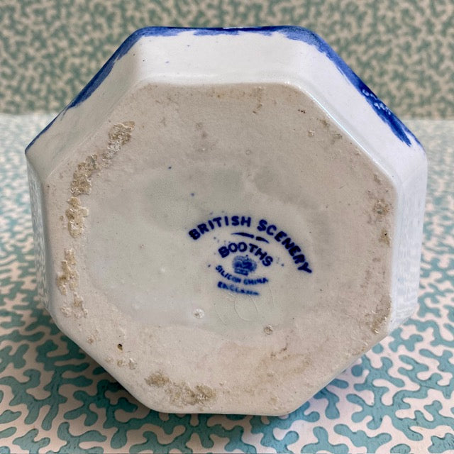 Booths Octagonal Blue & White Jug  R71
