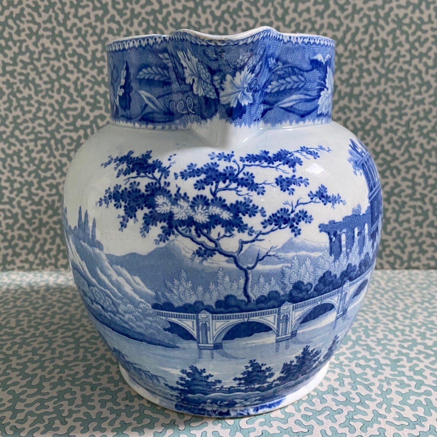Fabulous Large Minton c.1860 Blue & White Jug  R89