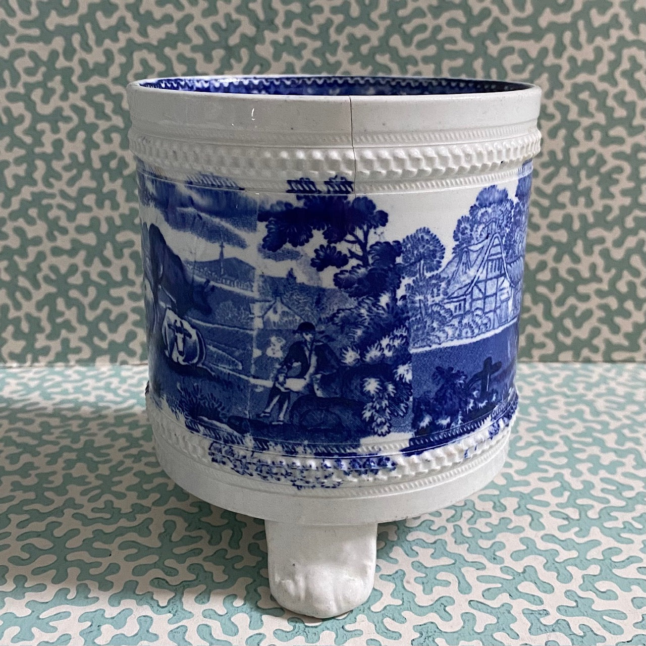 Small Herb Pot Adams Blue and White  R79