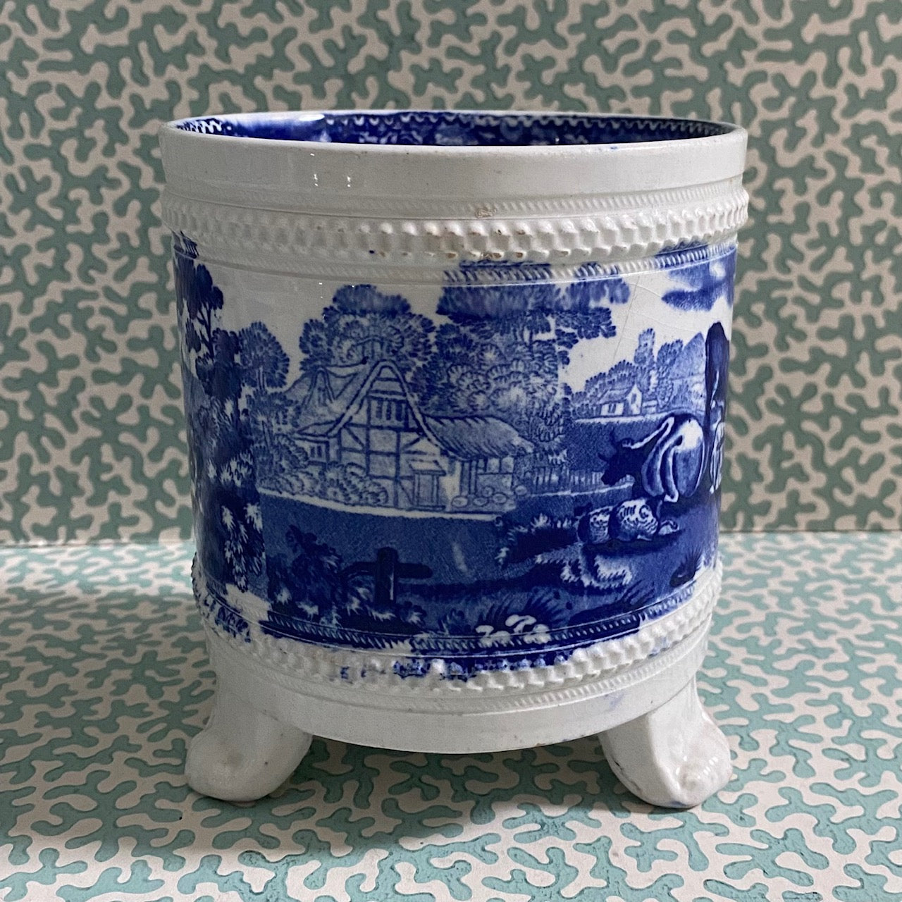 Small Herb Pot Adams Blue and White  R79