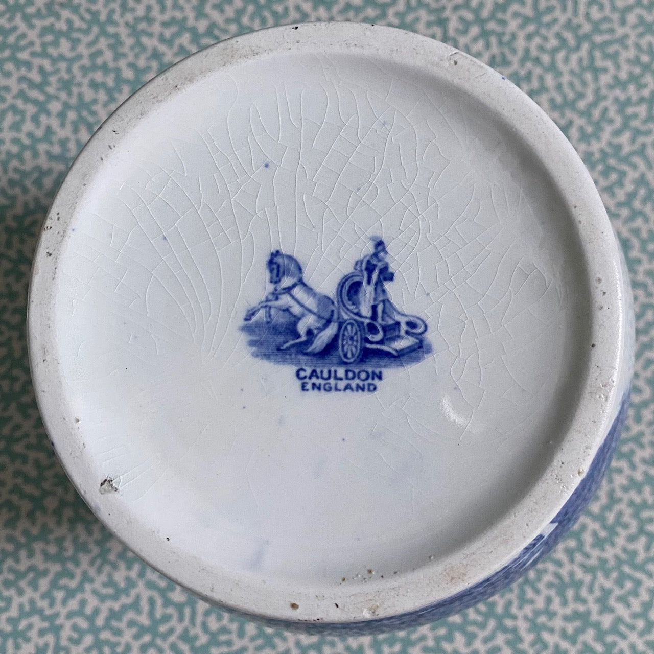 Large Blue & White Cauldon Urn Vase  R88