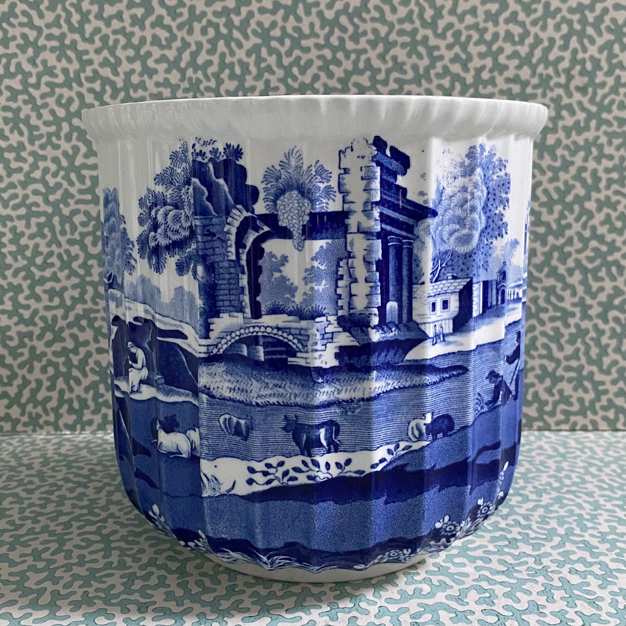 Spode Fluted Cachepot Planter Italian Pattern  Y72