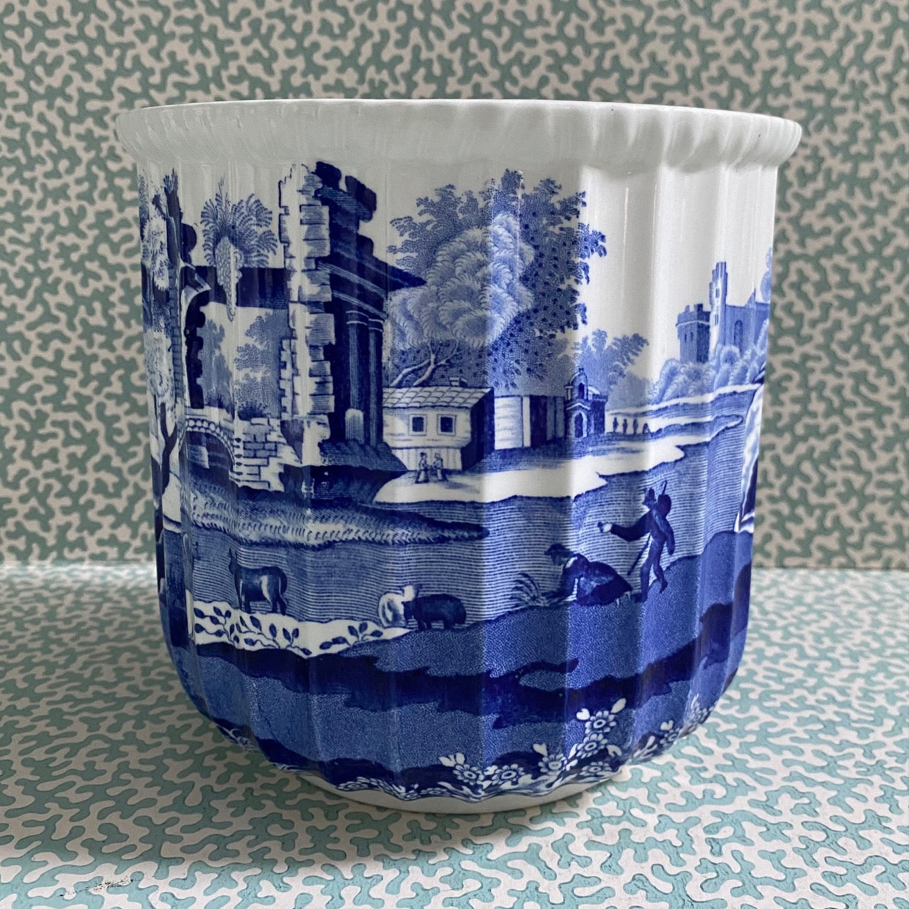 Spode Fluted Cachepot Planter Italian Pattern  Y72