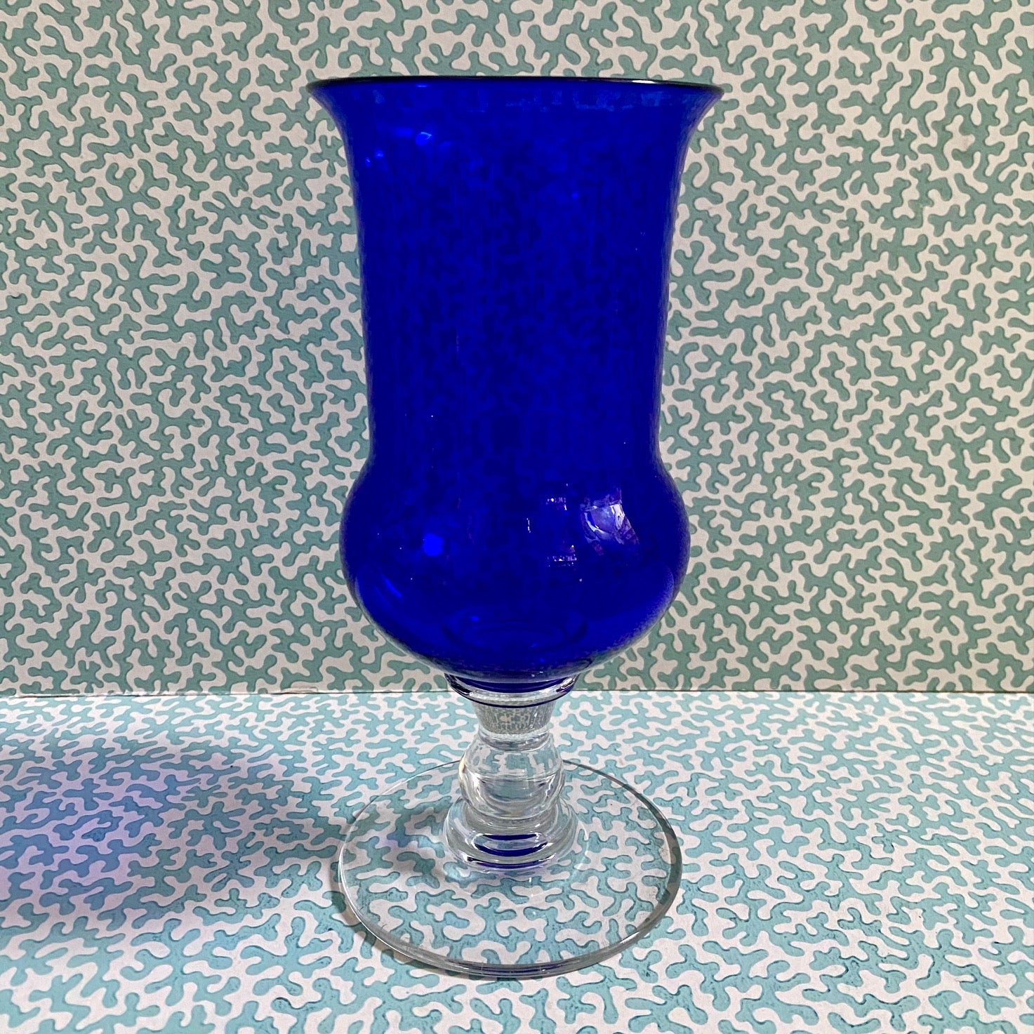 Blue Glass Celery Vase  R91