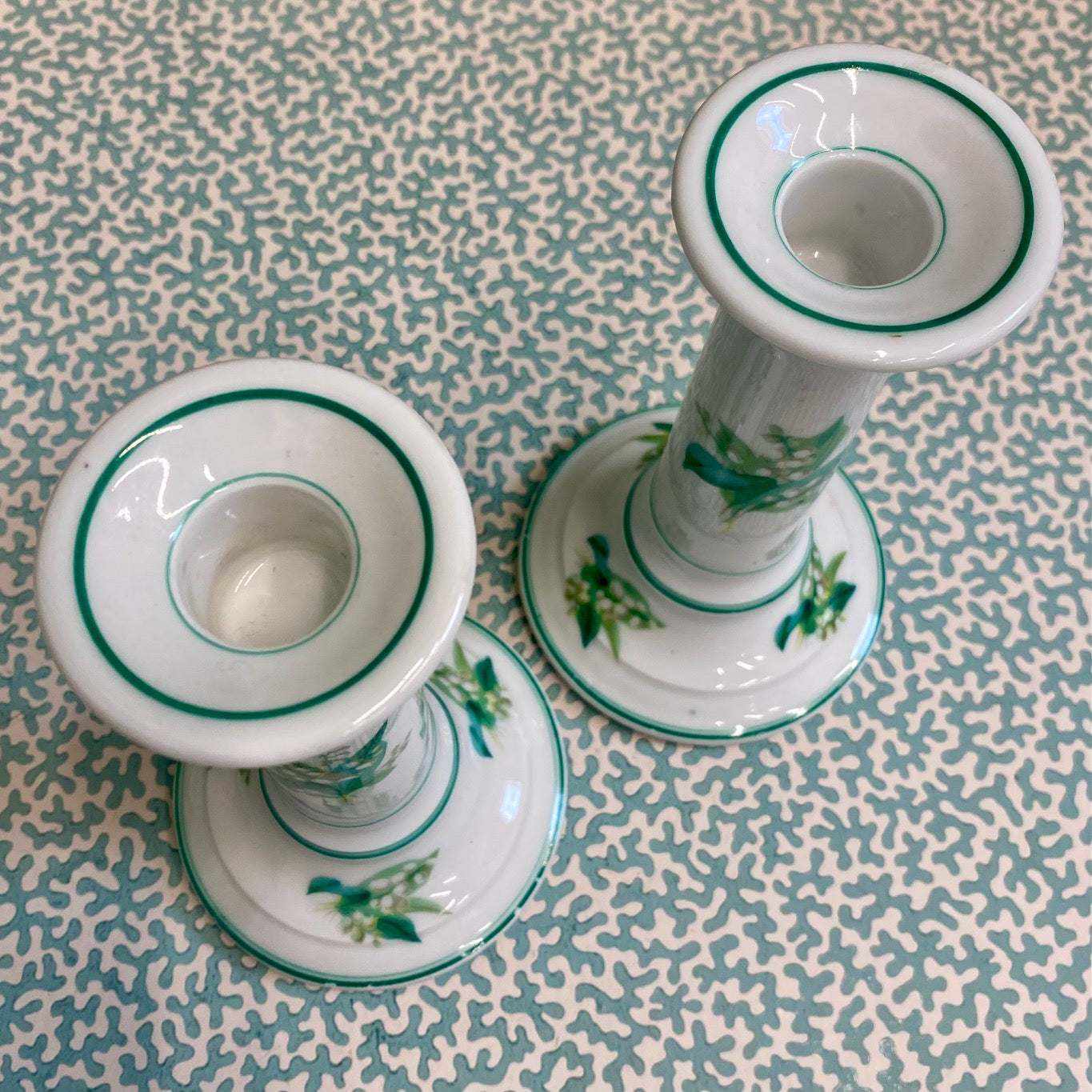 Pair Lily of The Valley Candlesticks  S36