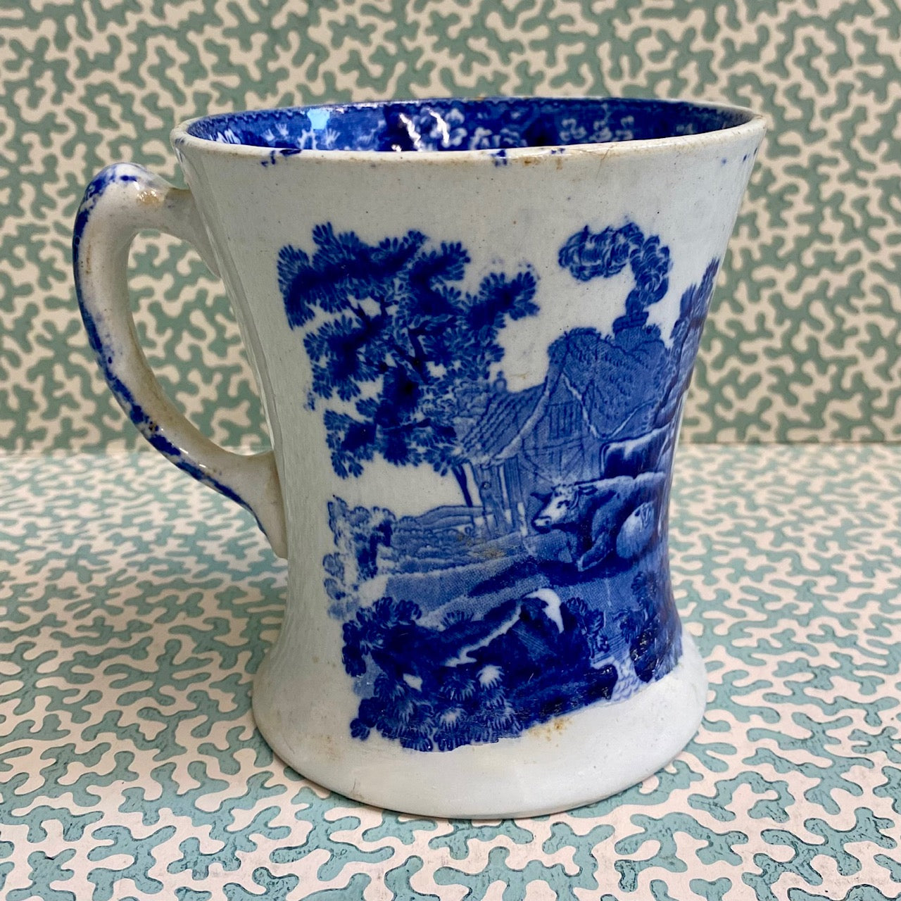 Medium Adams Cattle Scenery Pattern Blue & White Mug  G146