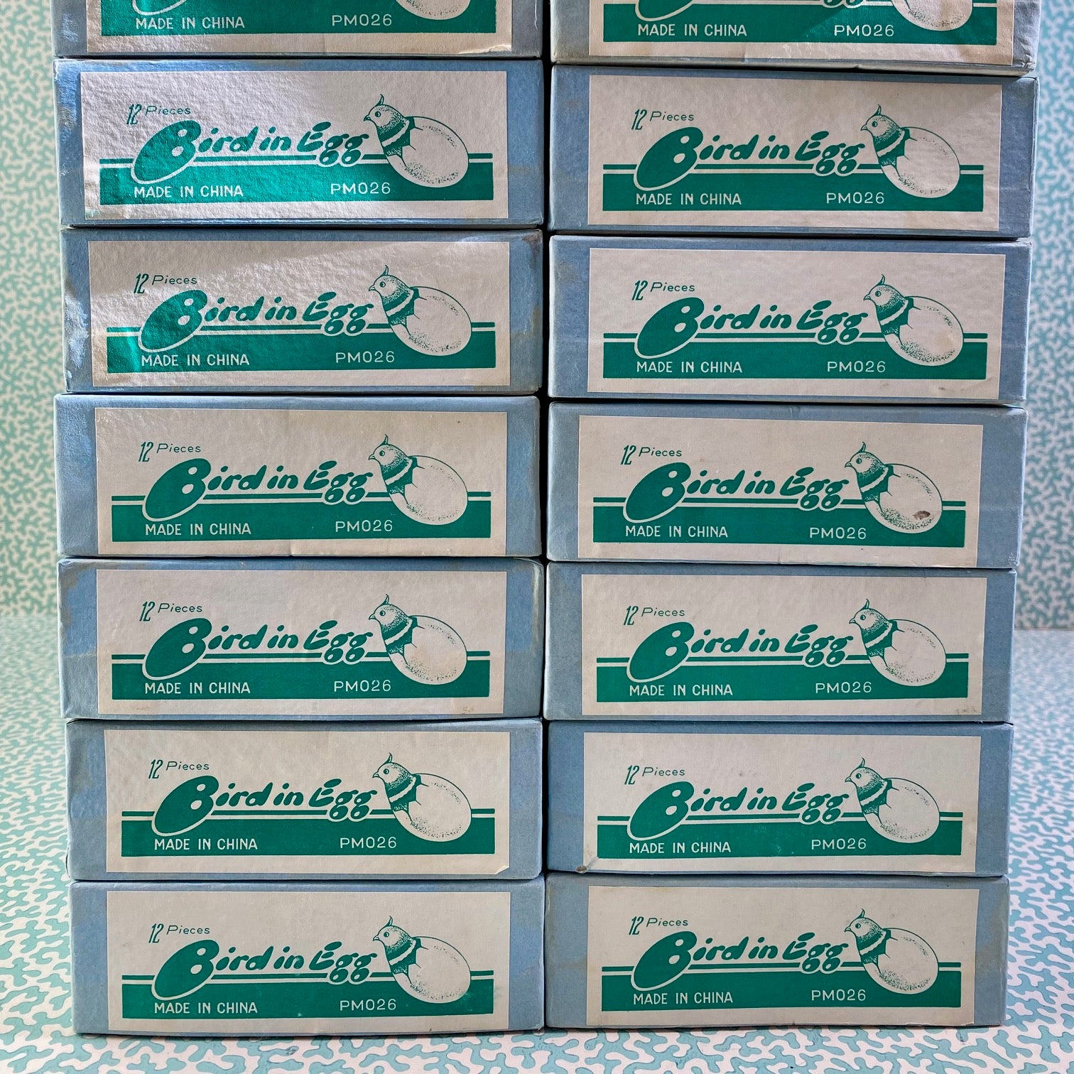 1970's Chenille Birds 'Chicks' In Eggs Set of 12