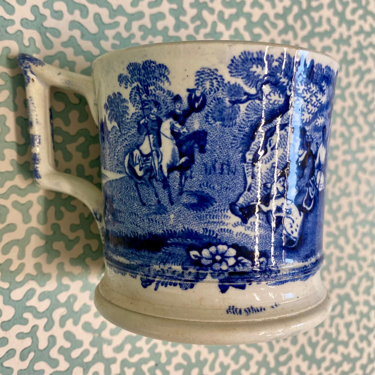 Set Four 19th Century Blue & White Mugs  Z42