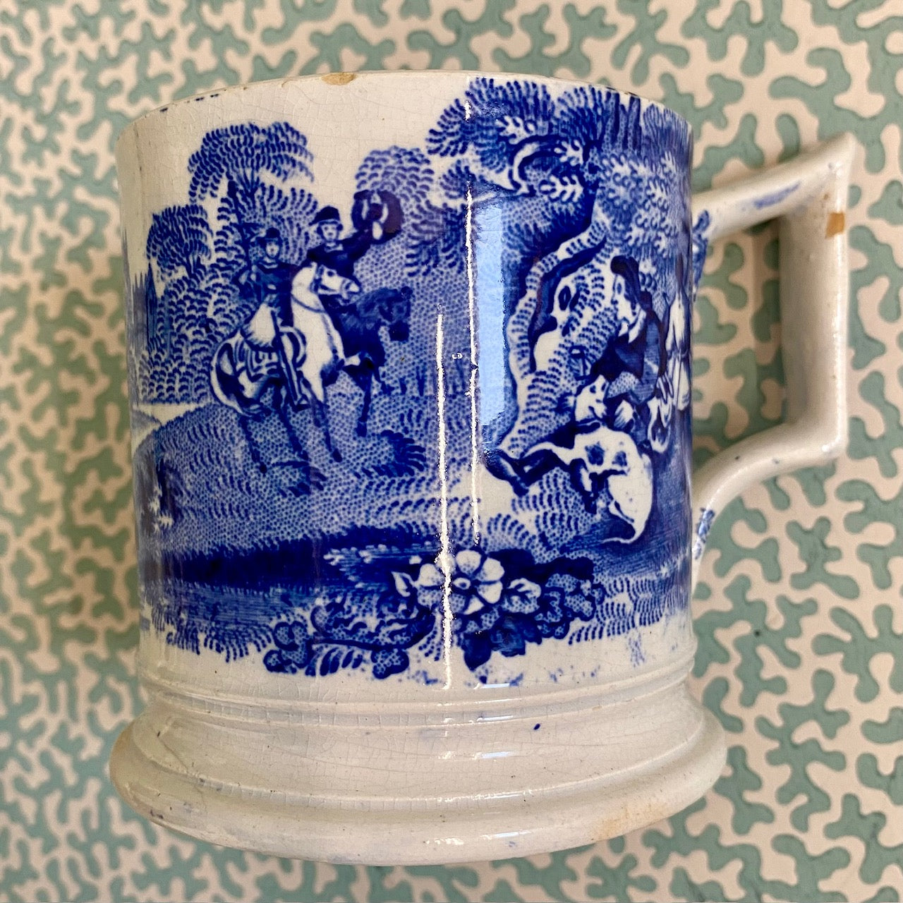 Set Four 19th Century Blue & White Mugs  Z42