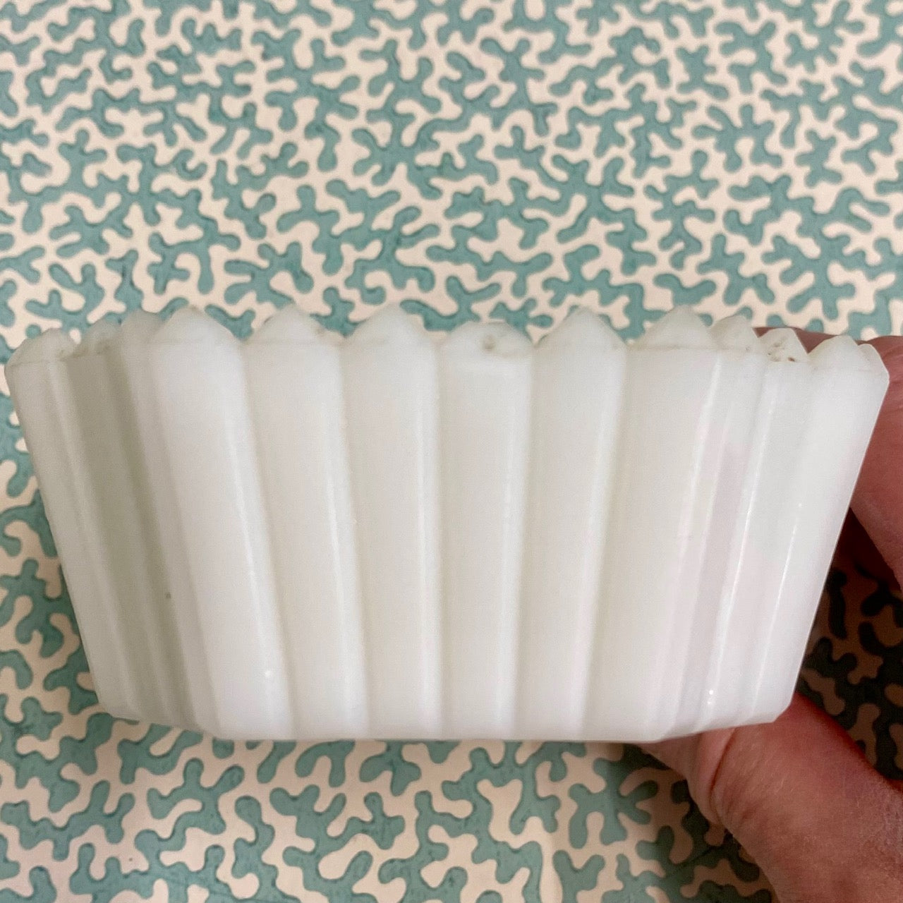 Milk Glass Rabbit Topped Dish  G156