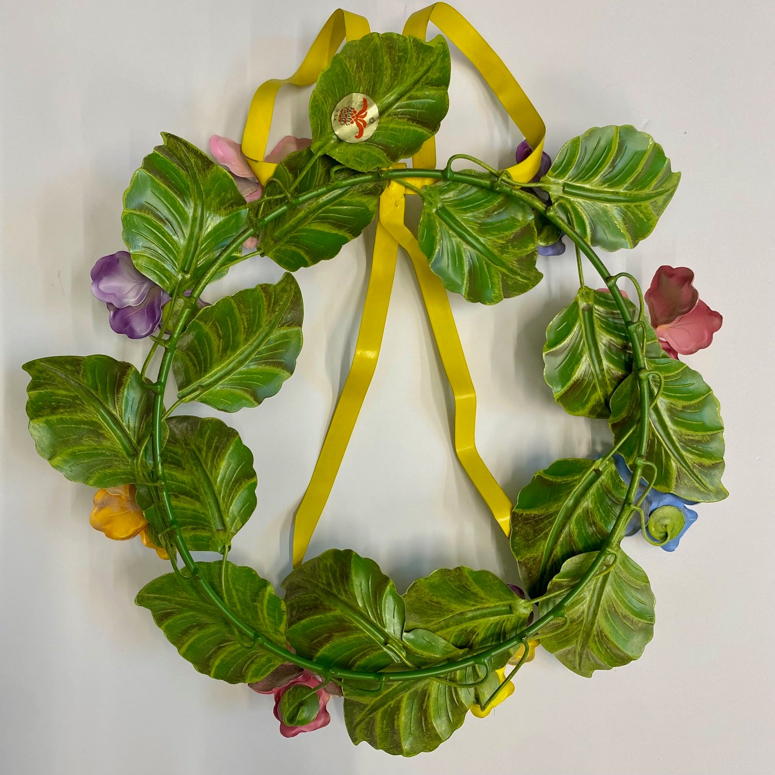 Small Vintage Metal Floral Wreath  G170