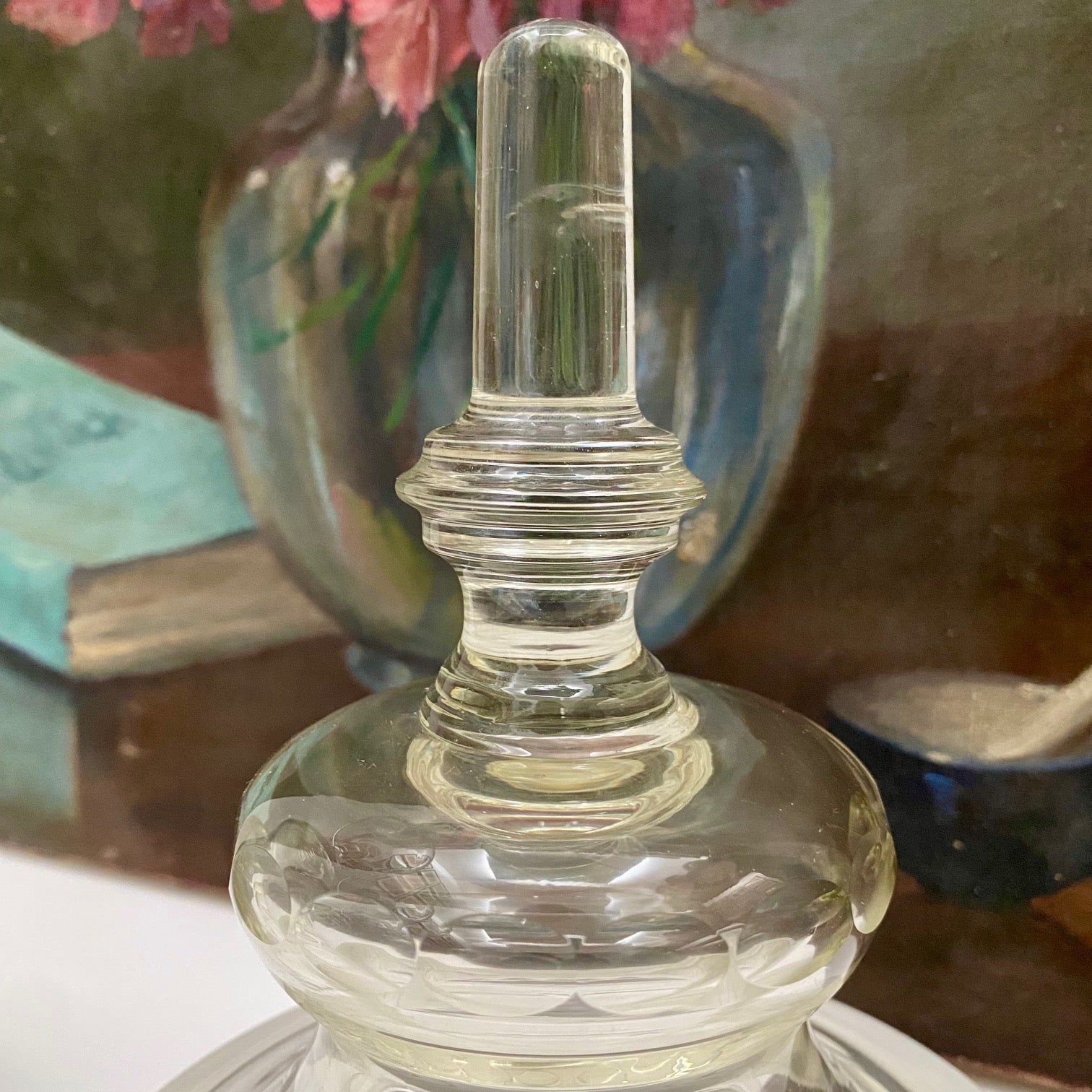 Pair French Glass Apothecary Jars  Q94