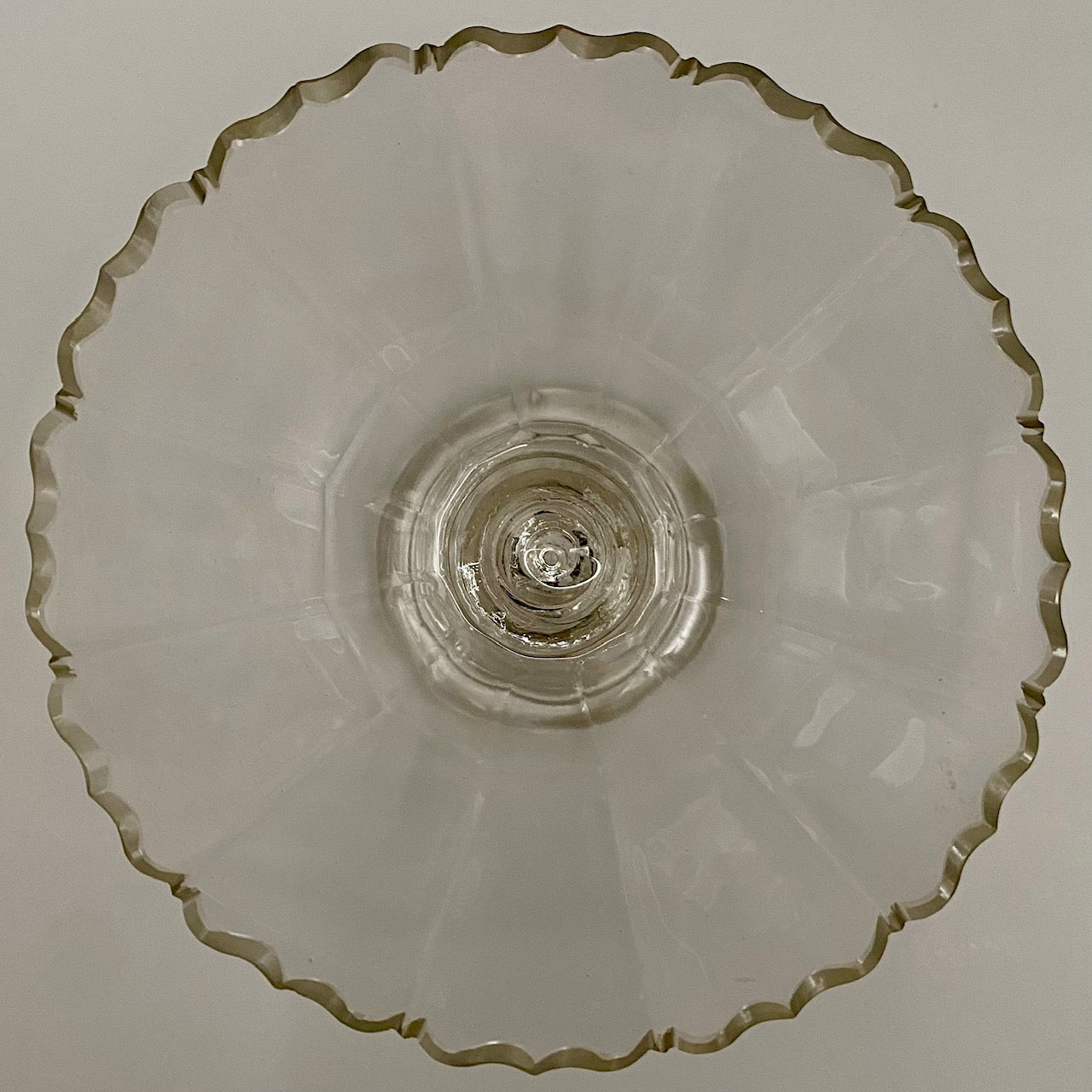Pair French Glass Bon Bon Dishes  720