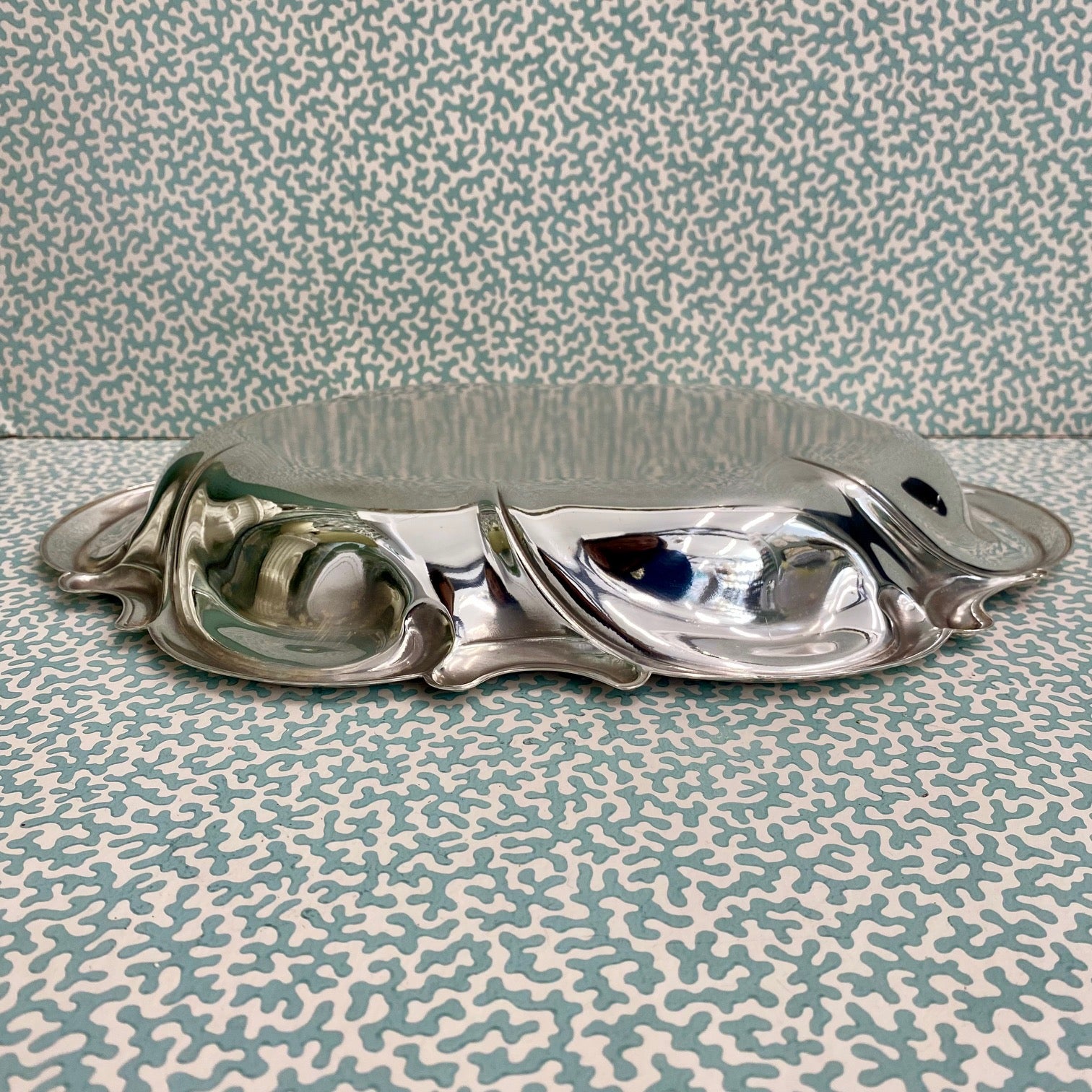 Pretty Silver Plate Serving Dish  G134