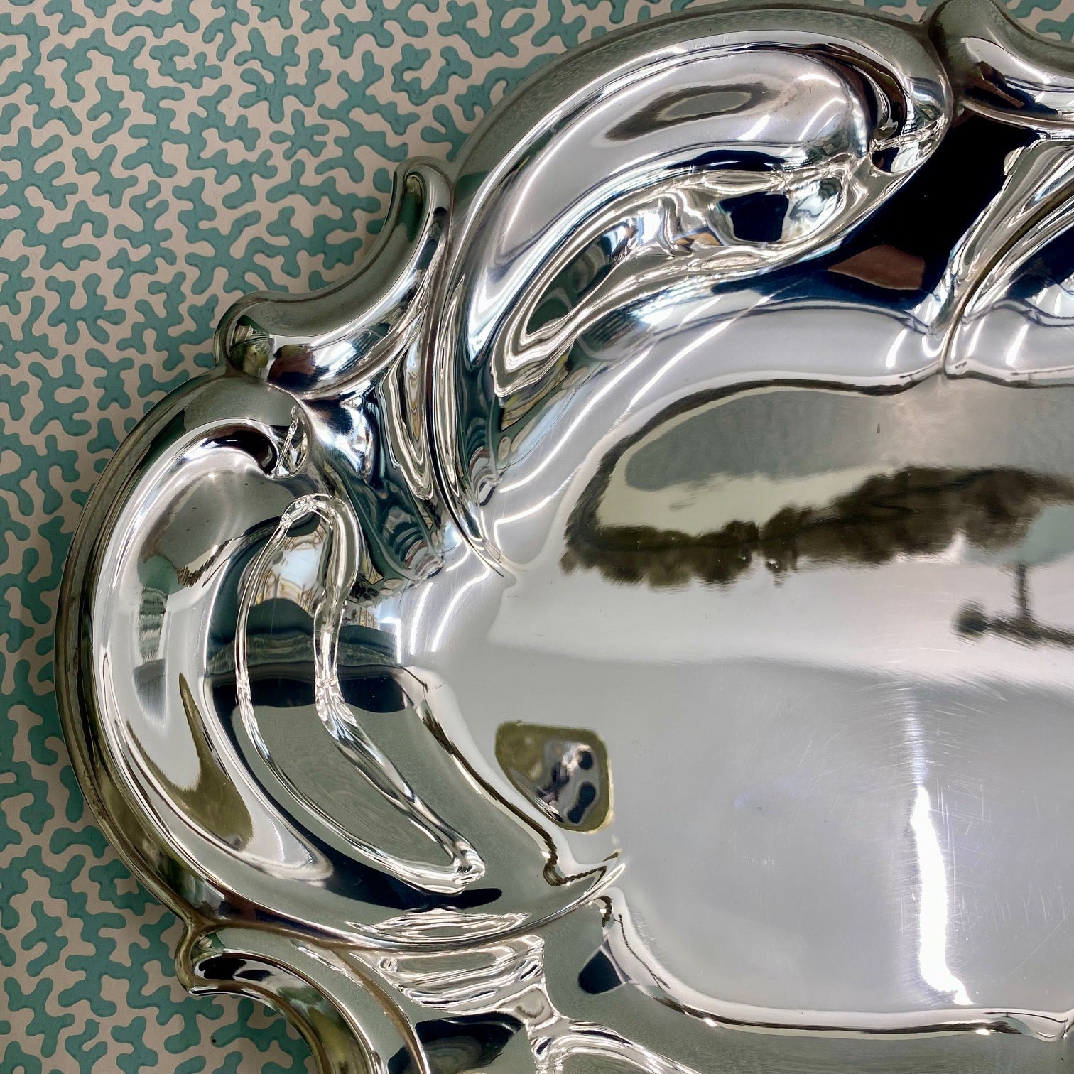 Pretty Silver Plate Serving Dish  G134