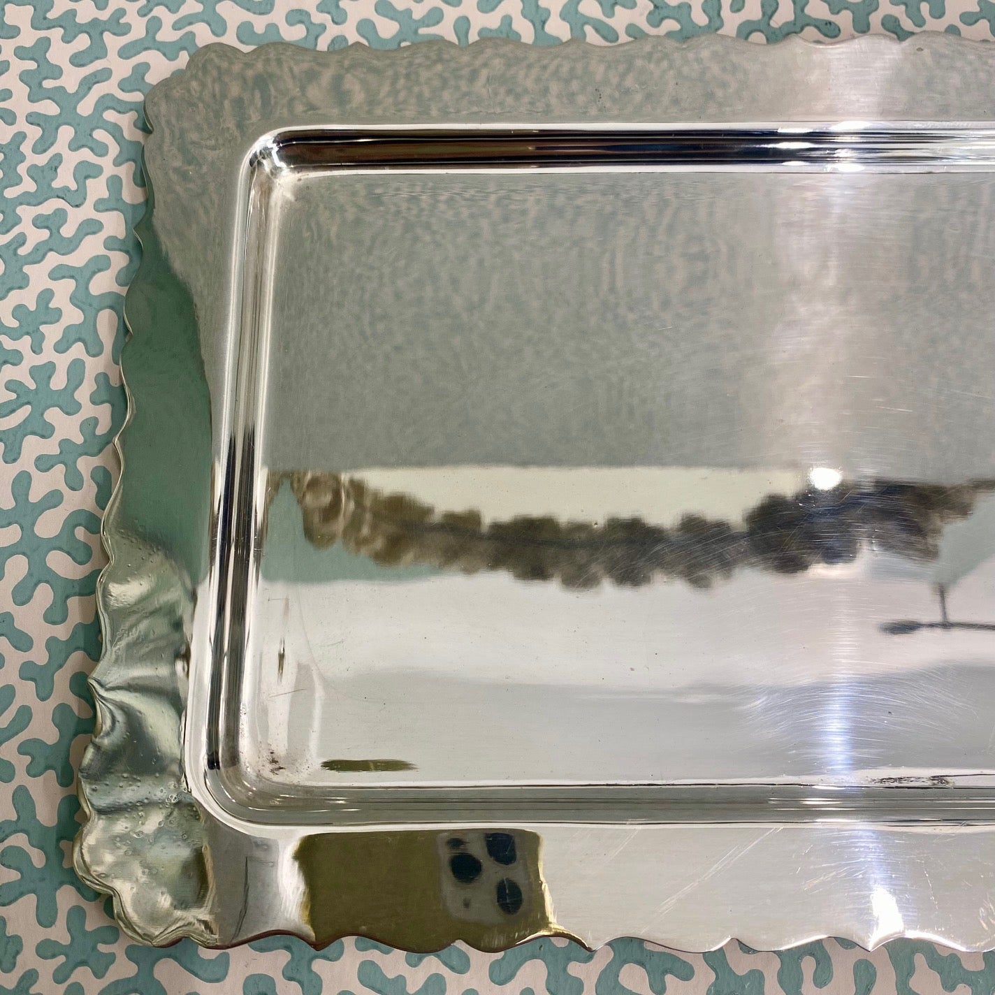 A Very Pretty Little Silver Plate Serving Tray H128