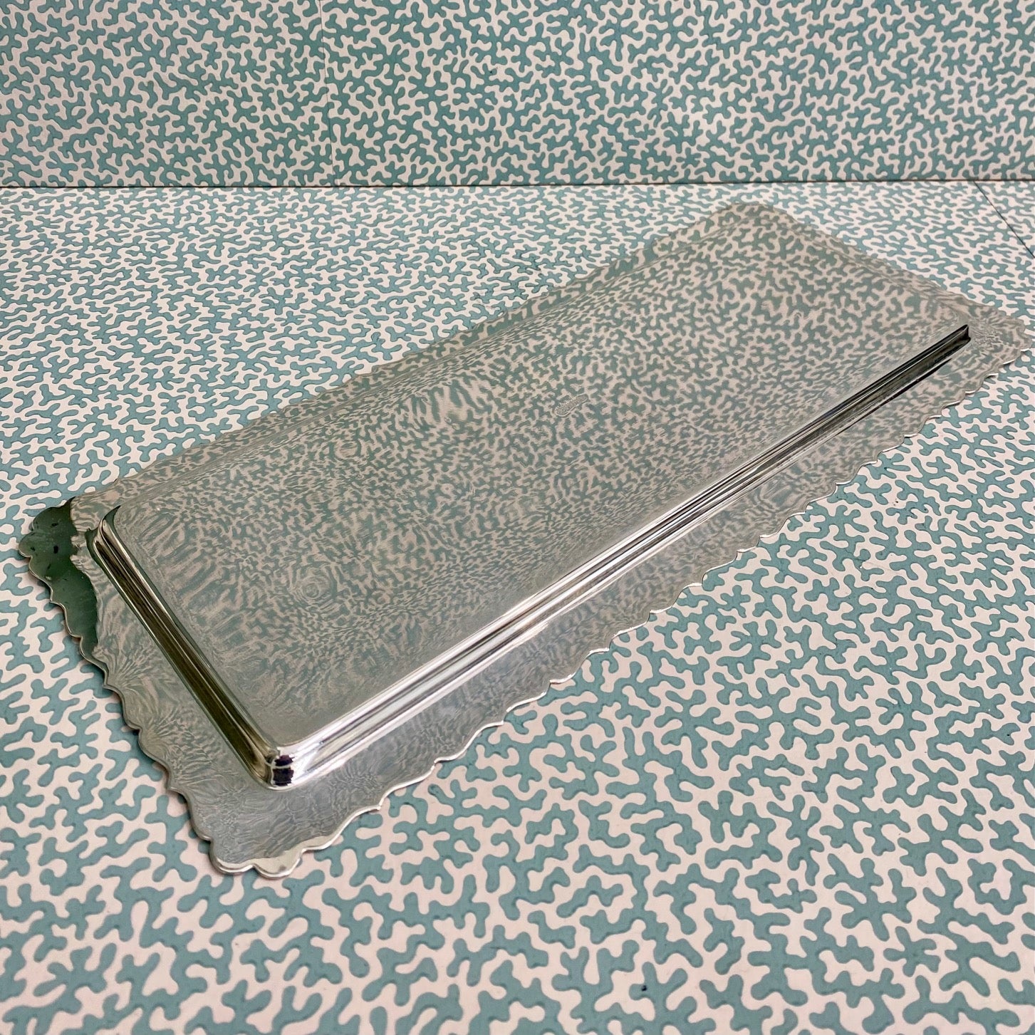 A Very Pretty Little Silver Plate Serving Tray H128