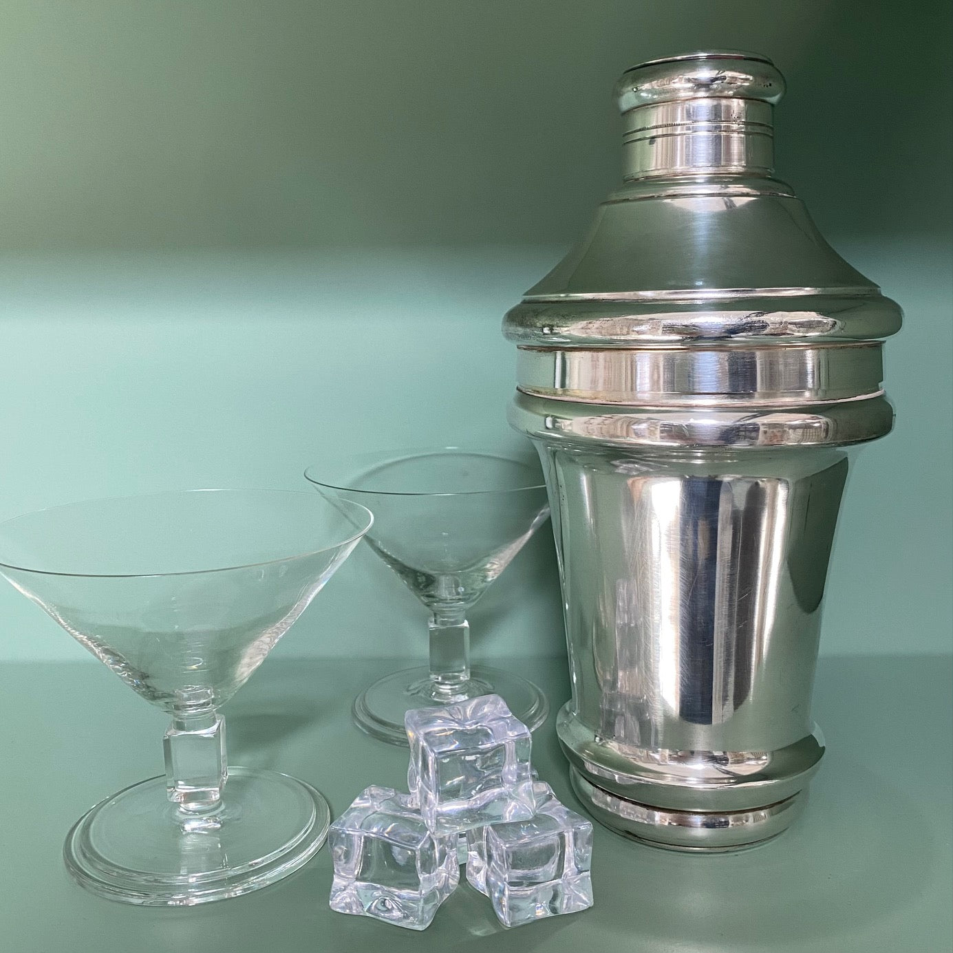 Large Bulbous French Silver Plated Cocktail Shaker  G194