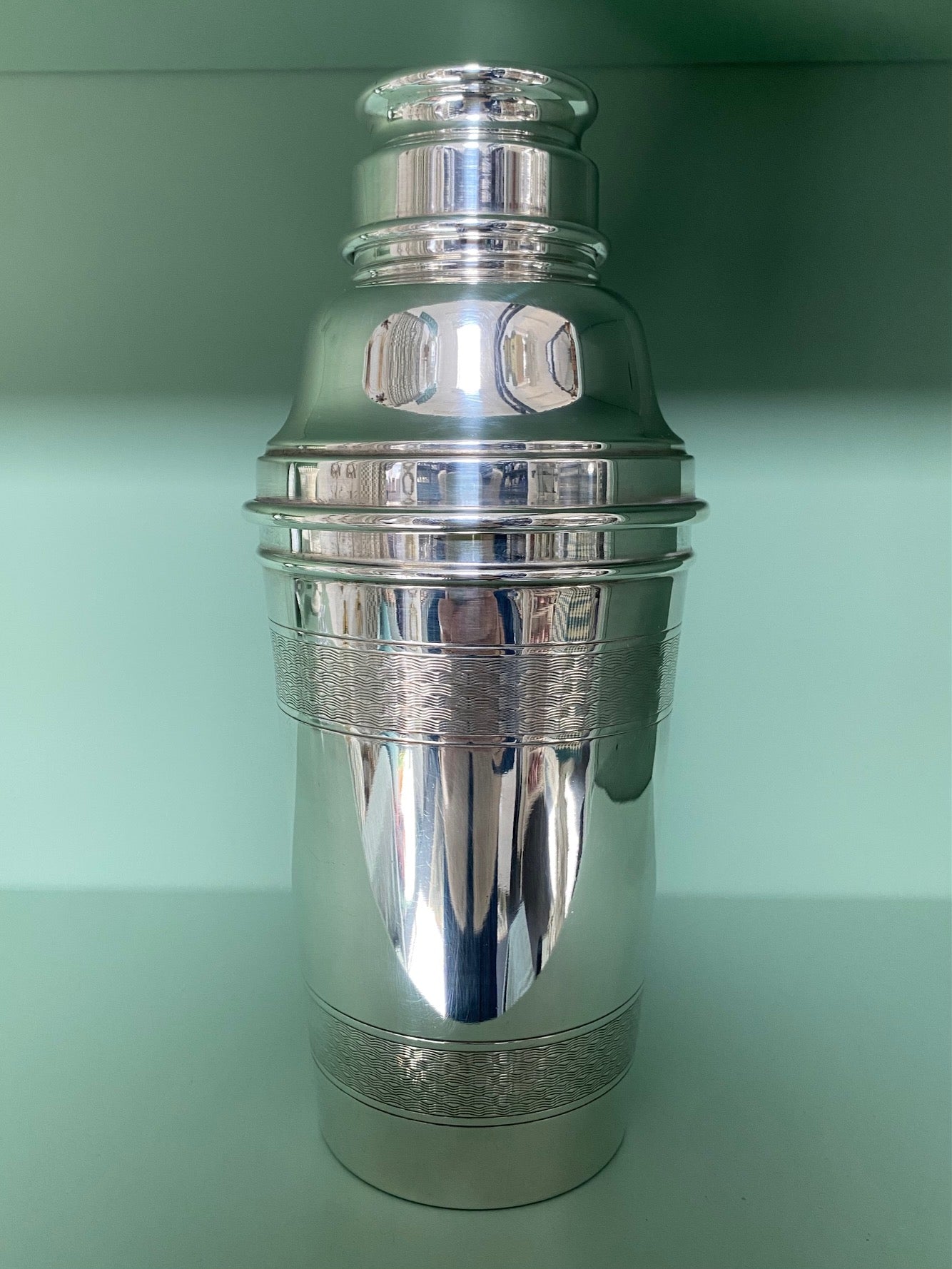 Silver Plated Art Deco Cocktail Shaker  G195