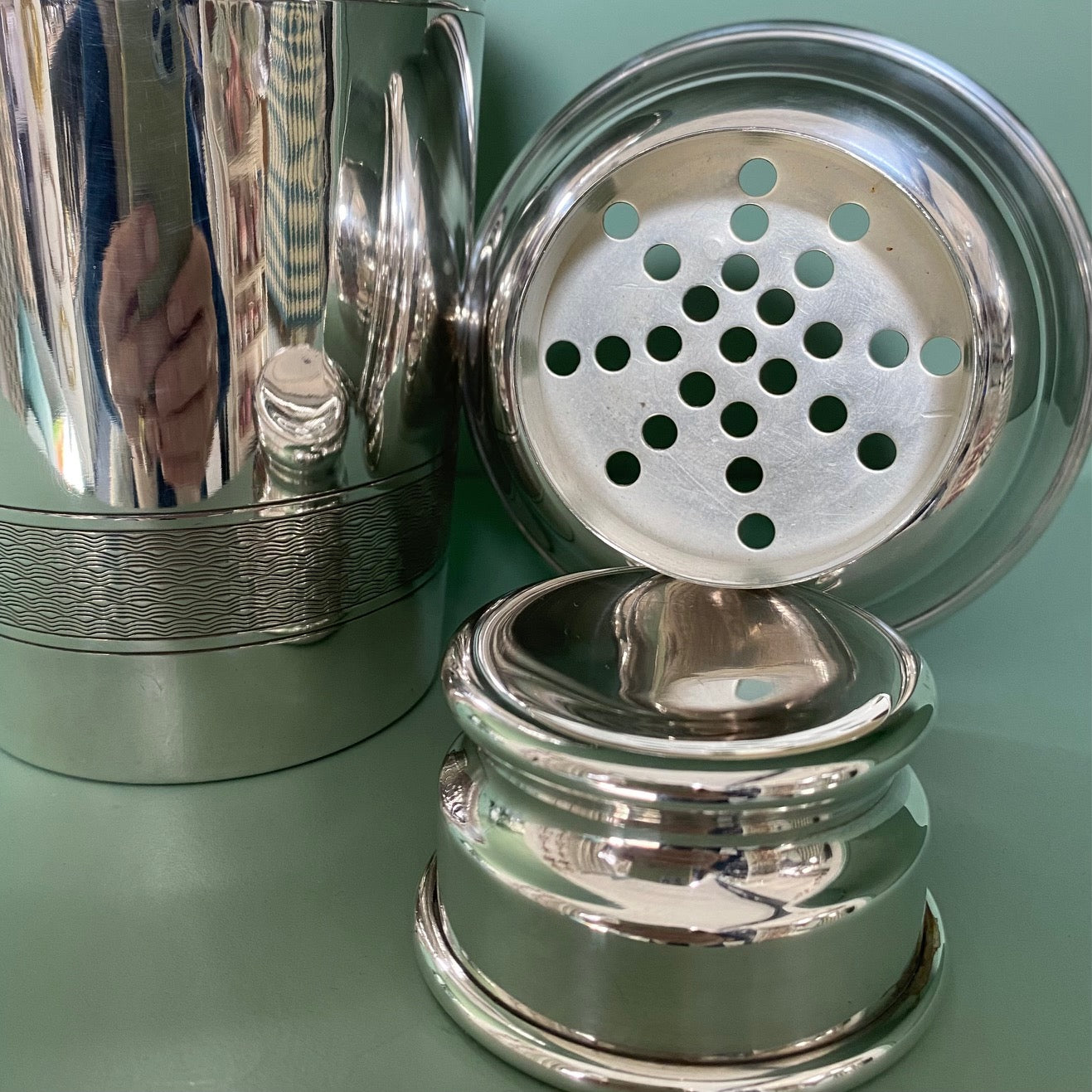 Silver Plated Art Deco Cocktail Shaker  G195