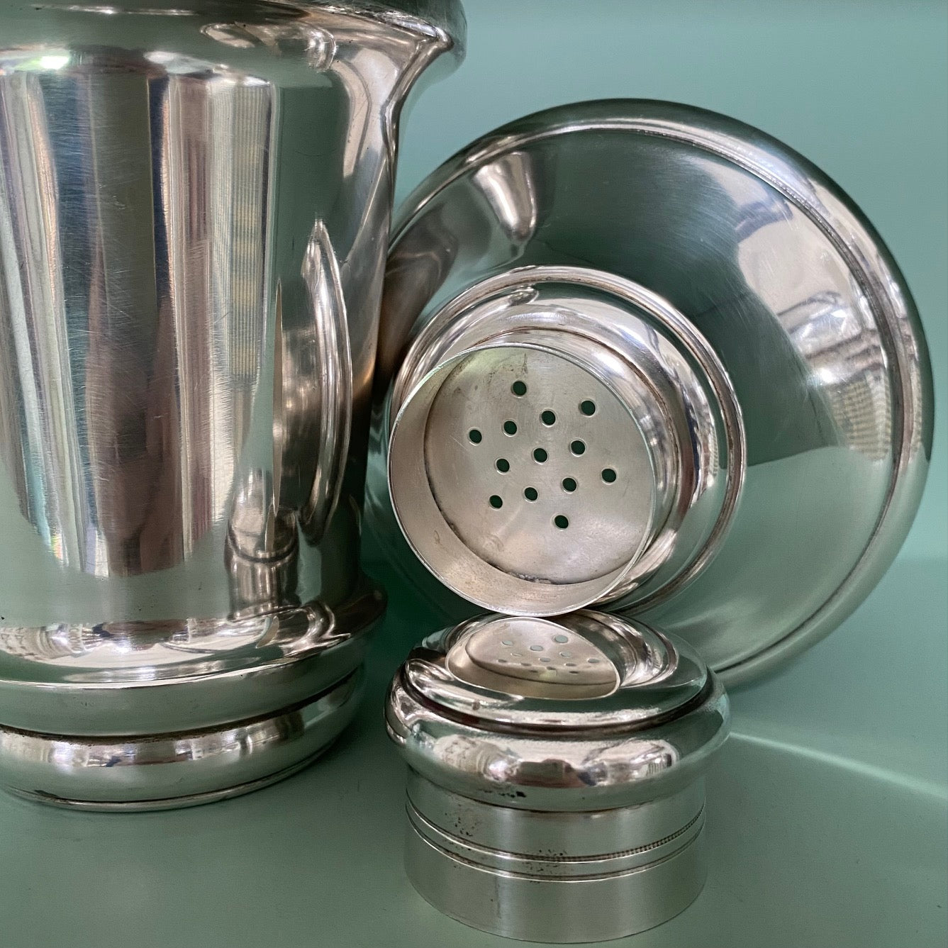 Large Bulbous French Silver Plated Cocktail Shaker  G194