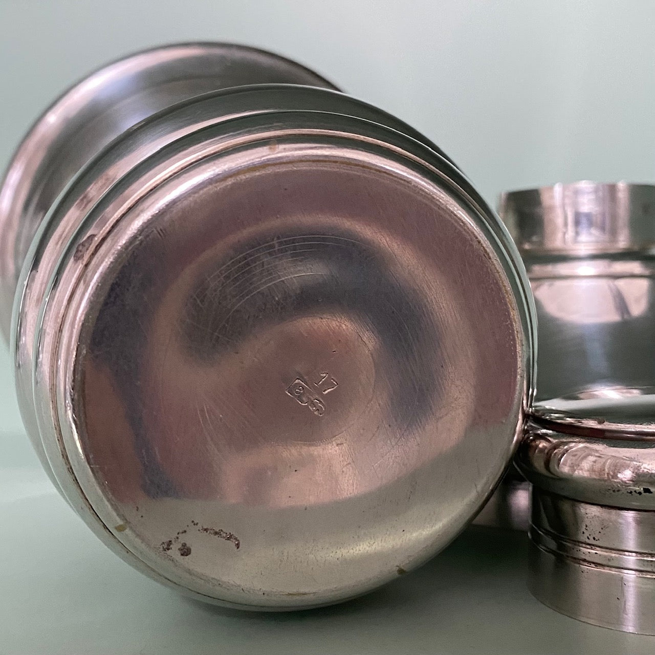 Large Bulbous French Silver Plated Cocktail Shaker  G194