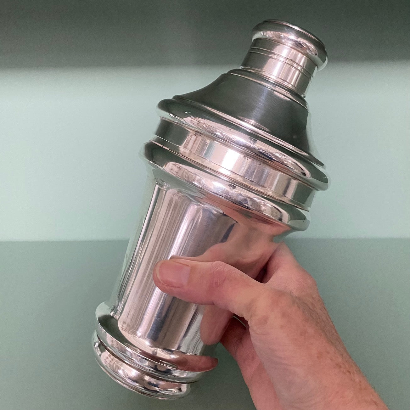 Large Bulbous French Silver Plated Cocktail Shaker  G194