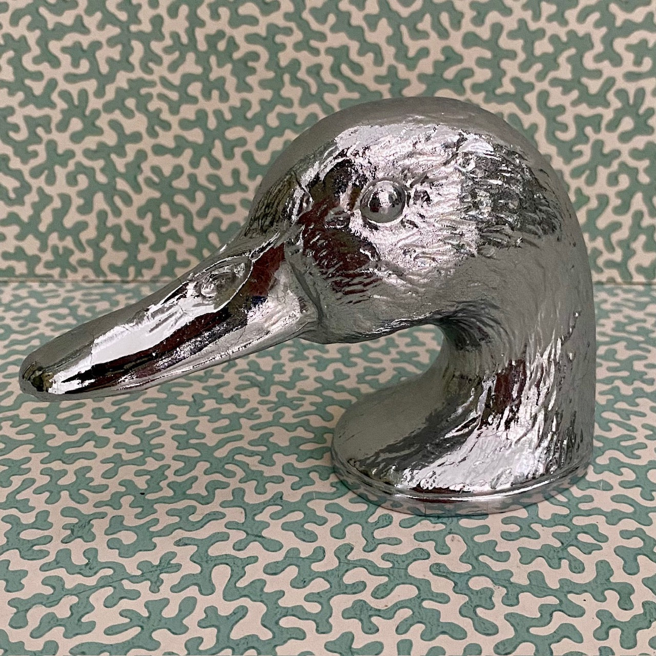 Vintage Silvered Metal Ducky Bottle Opener  B142