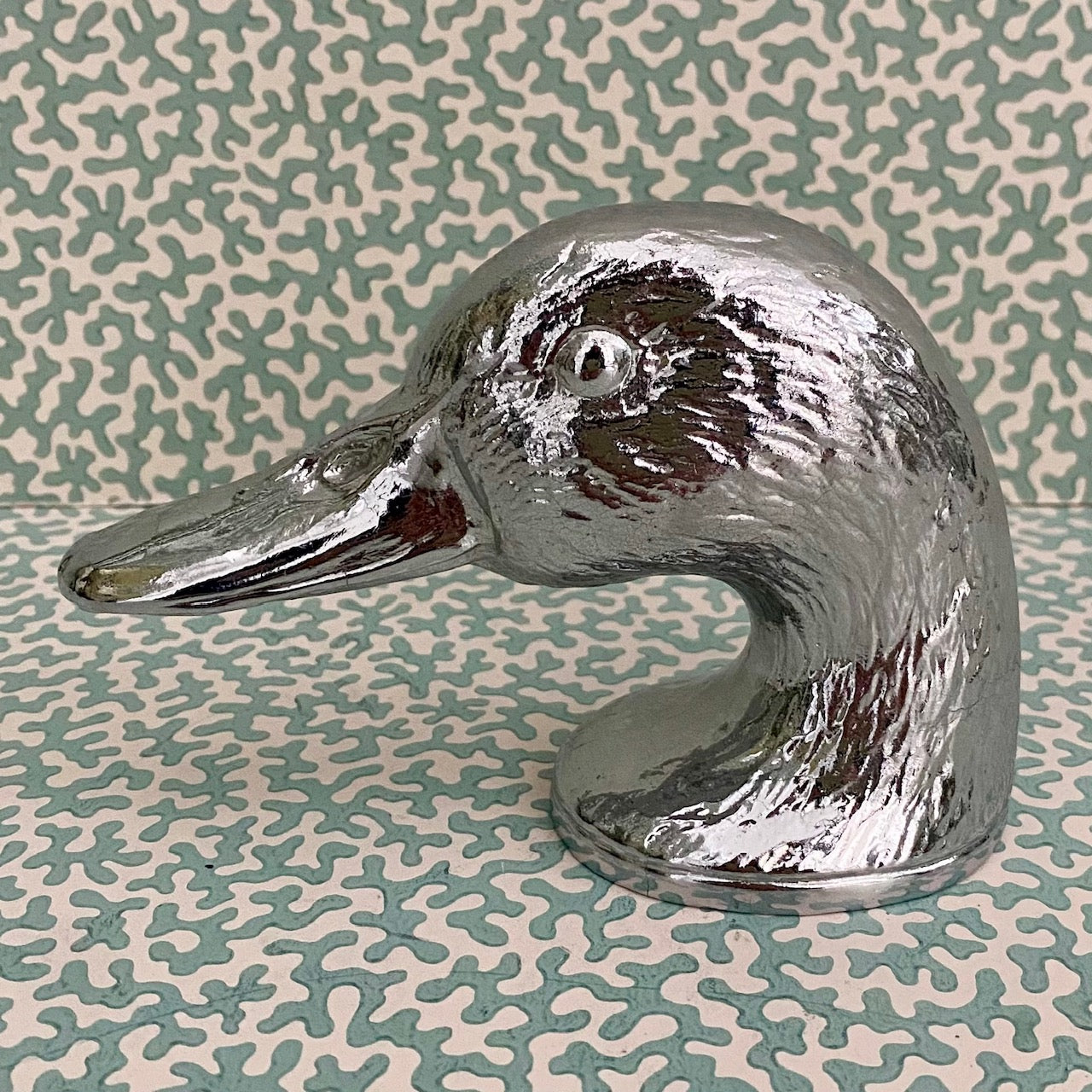 Vintage Silvered Metal Ducky Bottle Opener  B142