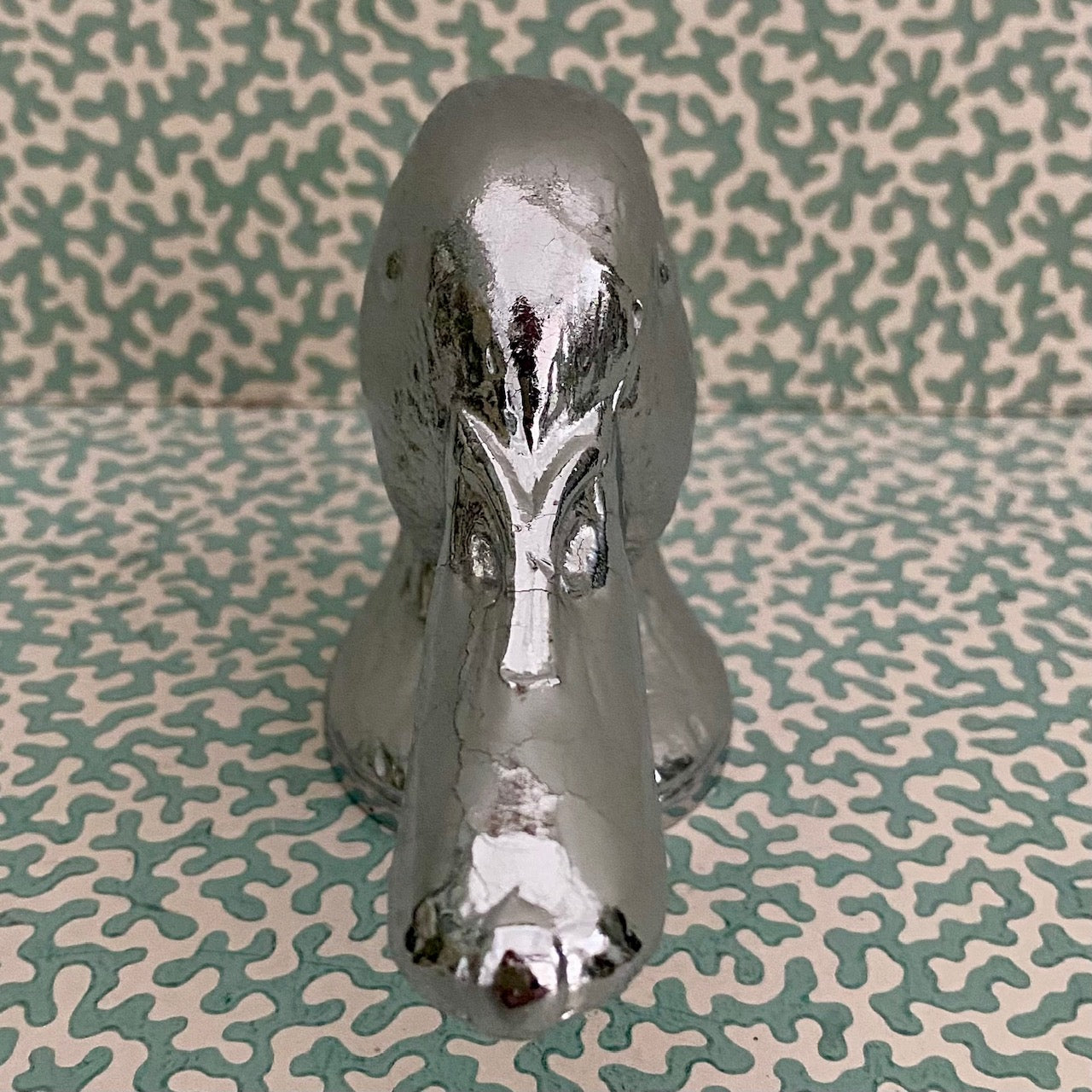 Vintage Silvered Metal Ducky Bottle Opener  B142