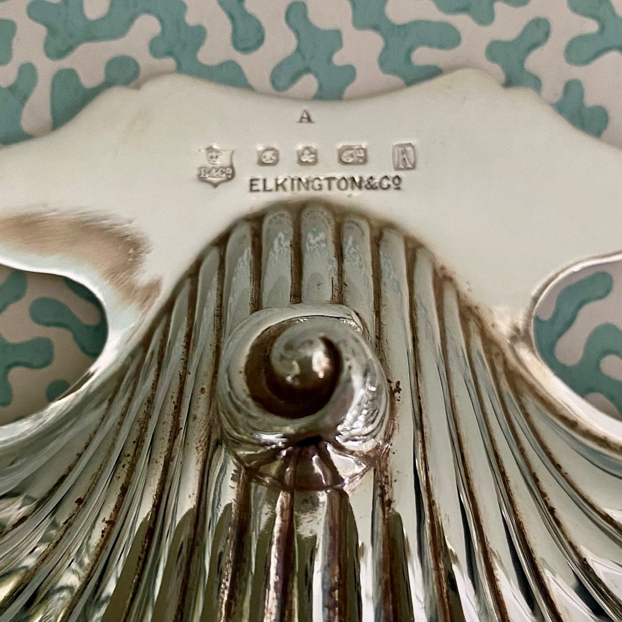 Pair of Silver Plated Scalloped Shell Dishes  B135