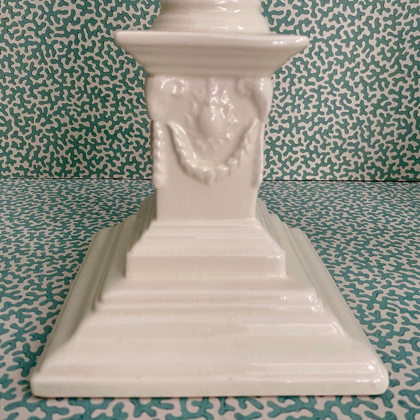 Pair Vintage Royal Creamware Candlesticks  C143