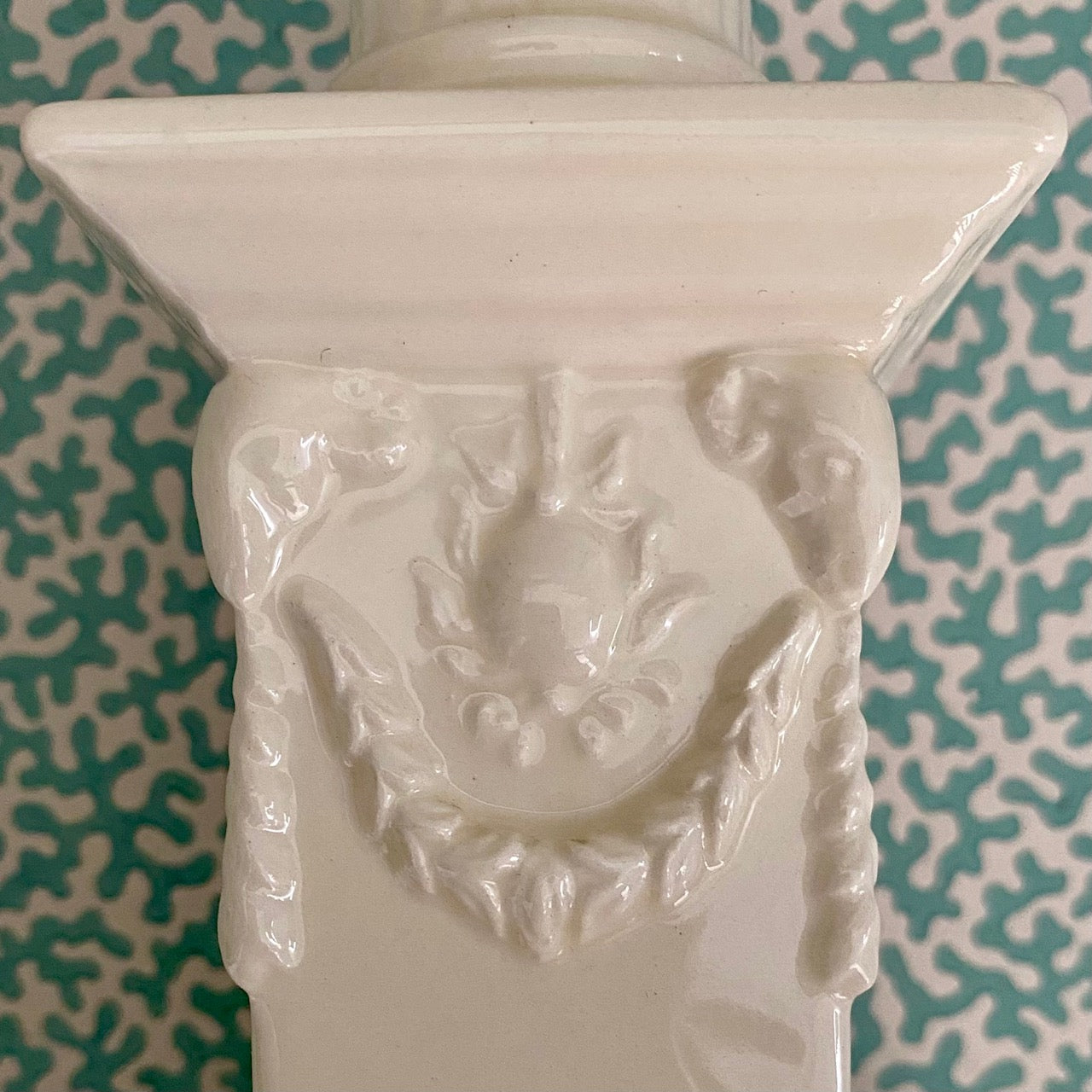 Pair Vintage Royal Creamware Candlesticks  C143
