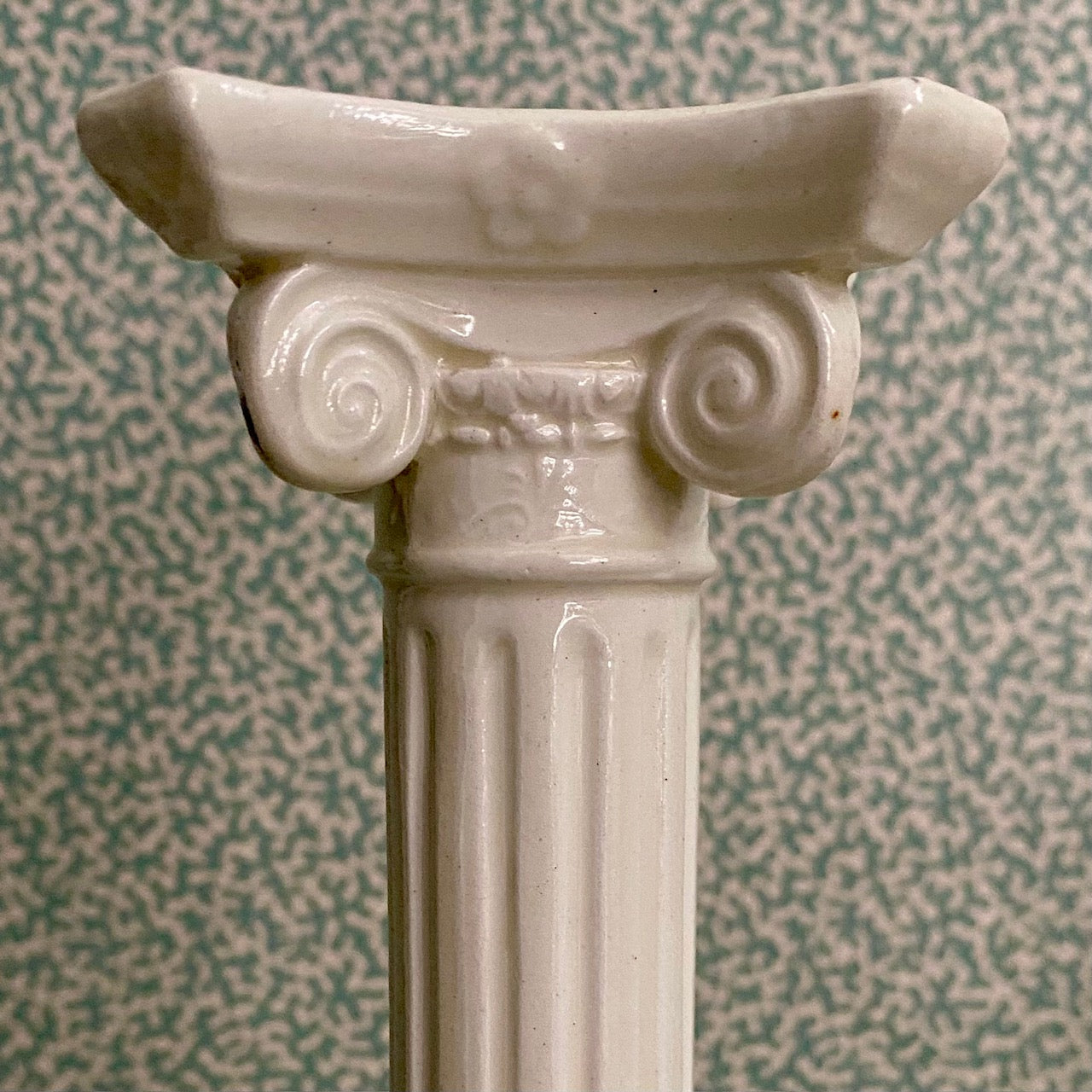Large Pair Antique Corinthian Column Candlesticks C144