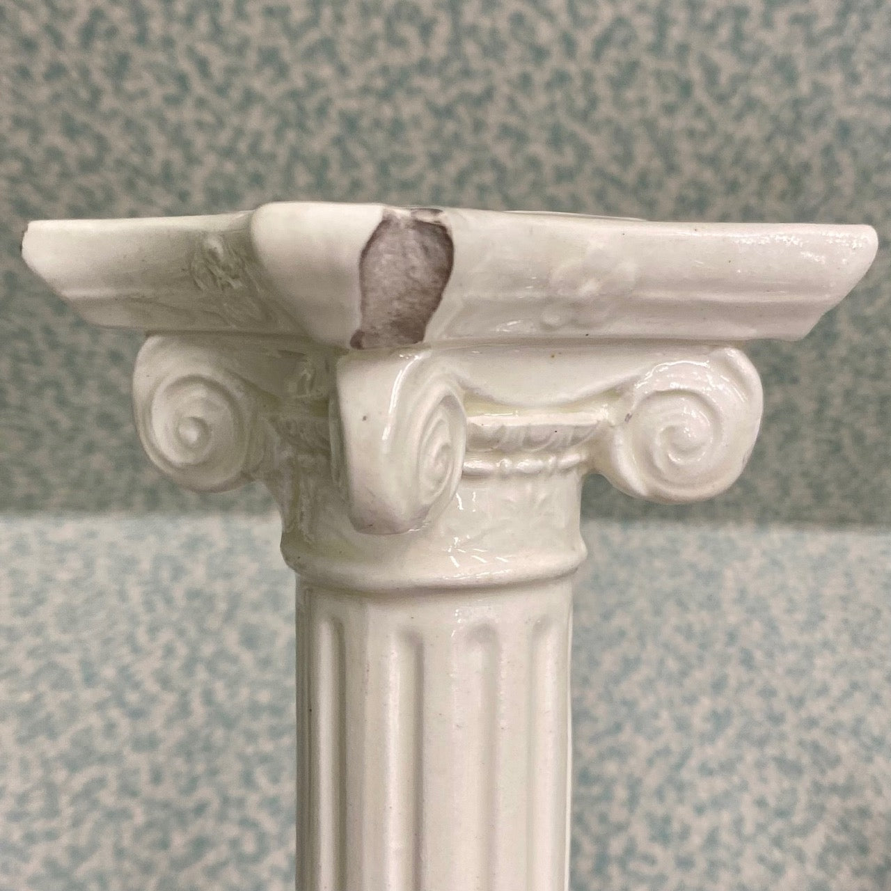 Large Pair Antique Corinthian Column Candlesticks C144