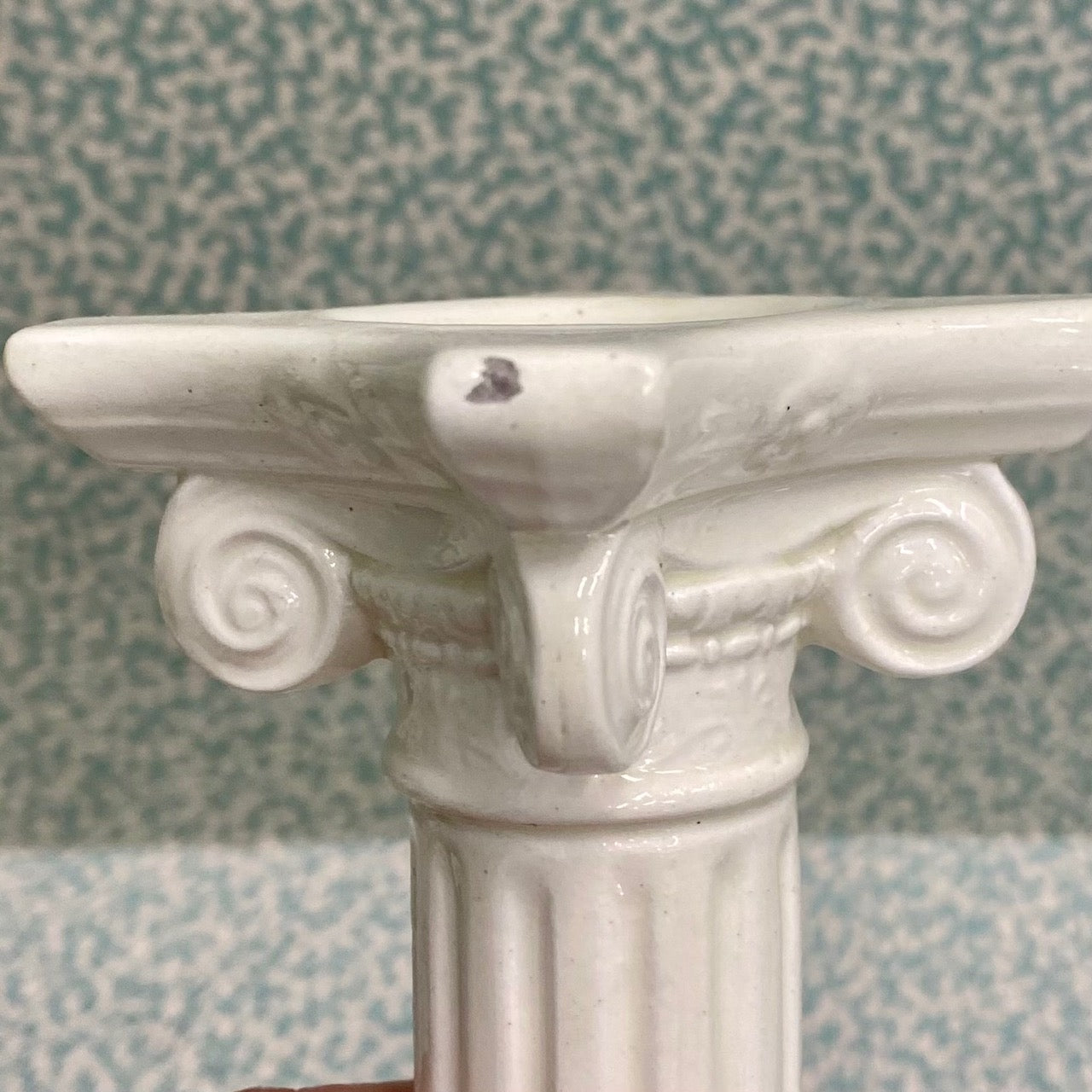 Large Pair Antique Corinthian Column Candlesticks C144