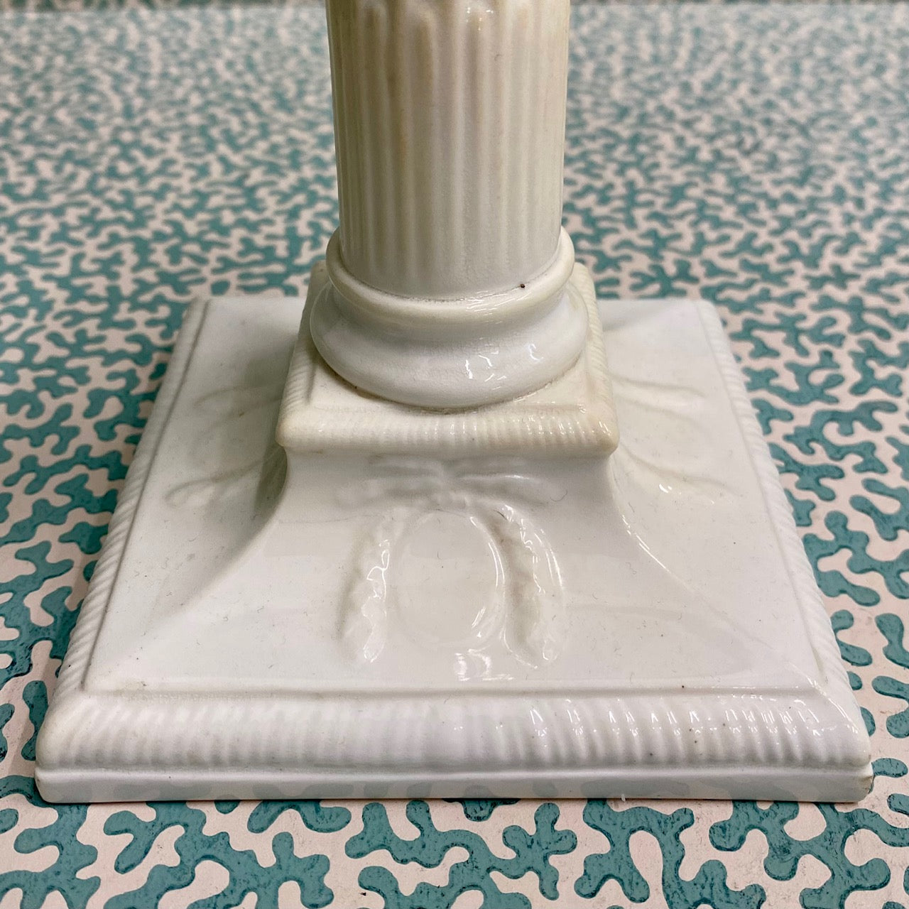 Pair Royal Worcester Corinthian Column Candlesticks  C146