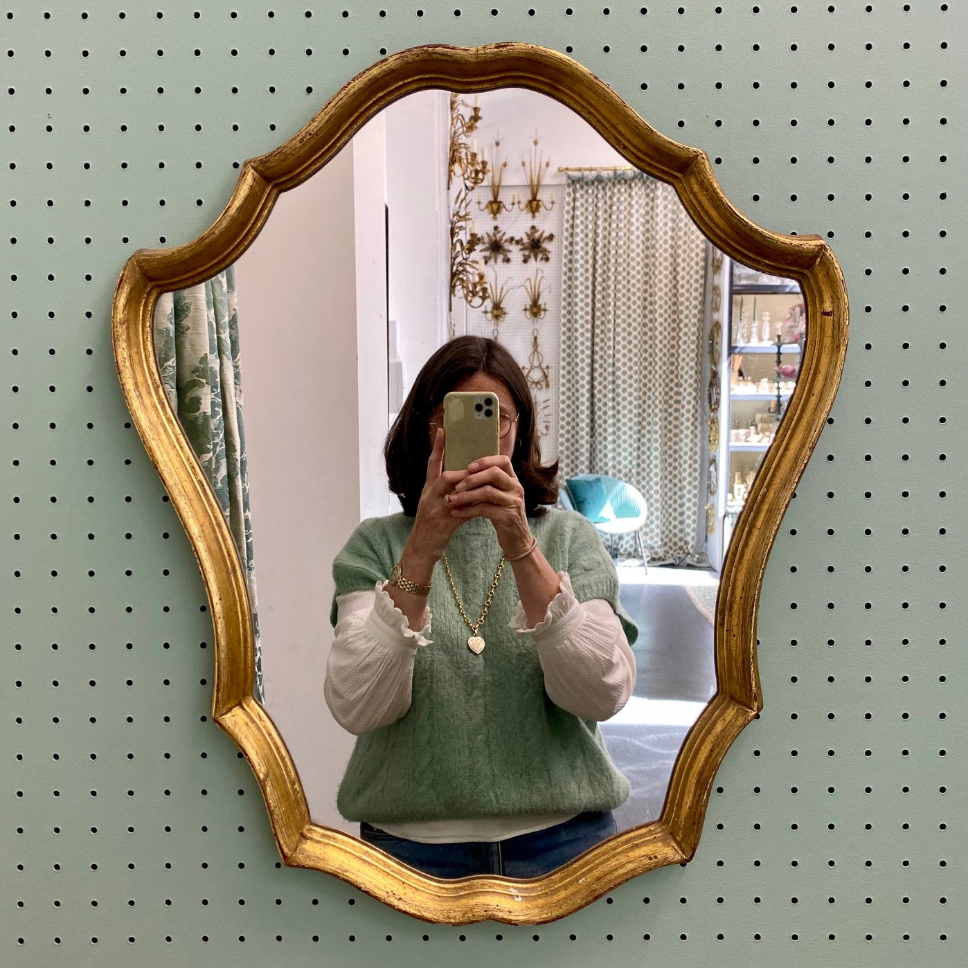 Pretty French Gilt Mirror  W56