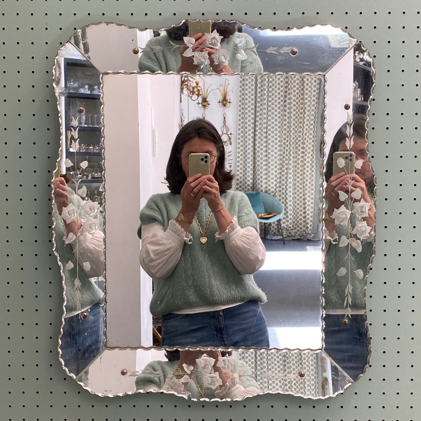 French Art Deco Mirror  H133