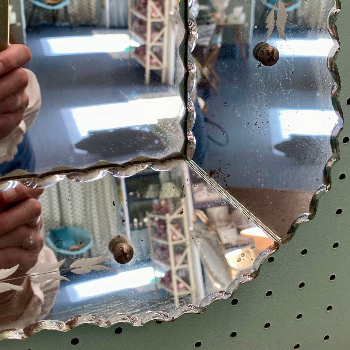 French Art Deco Mirror  H133
