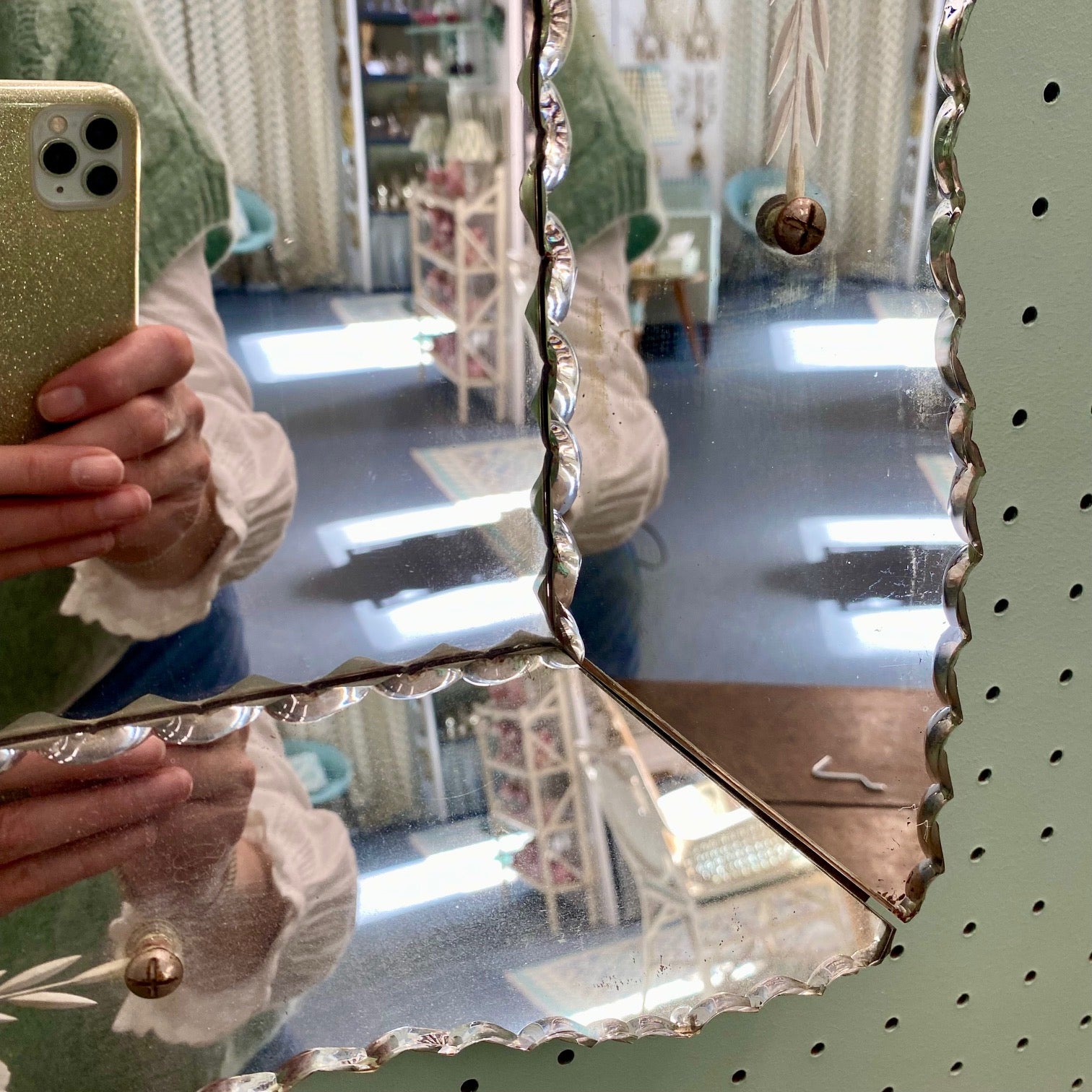 French Art Deco Mirror  H132