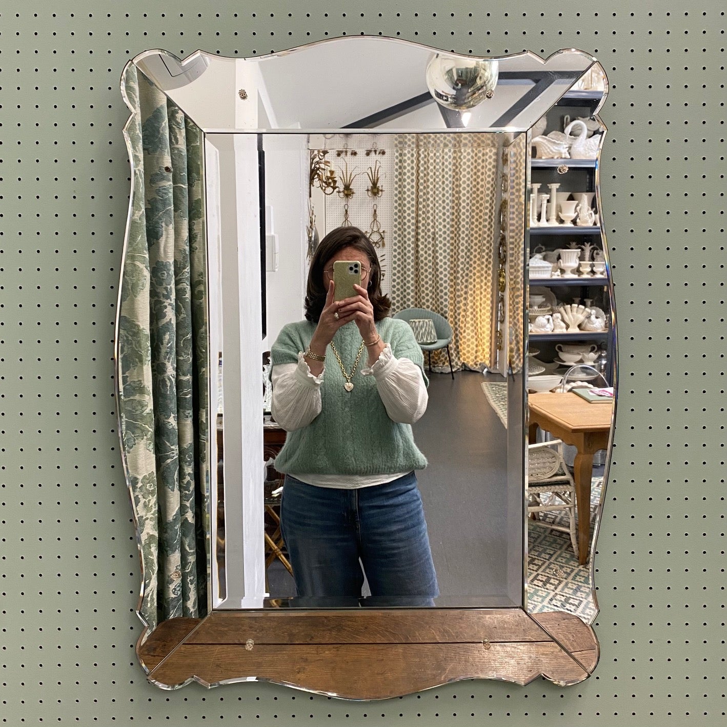 French Art Deco Mirror  H139