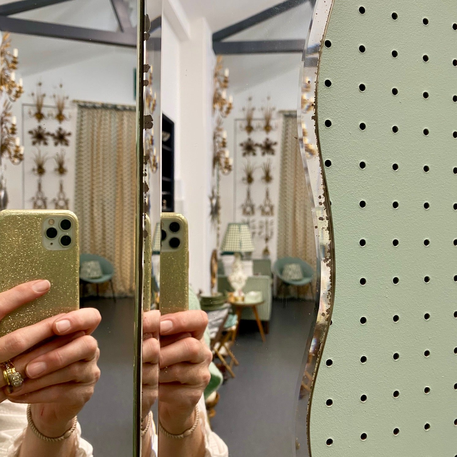 Large French Art Deco Mirror  H140