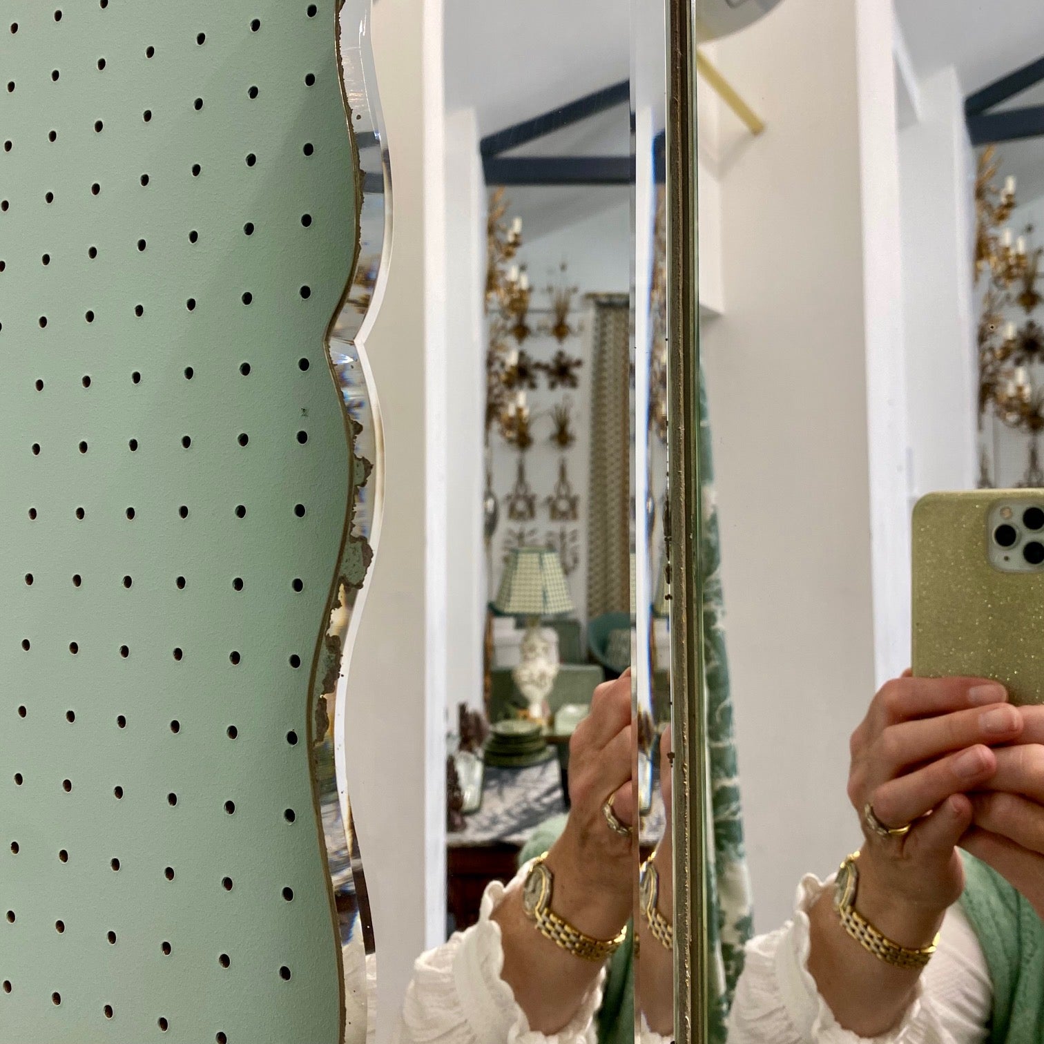 Large French Art Deco Mirror  H140
