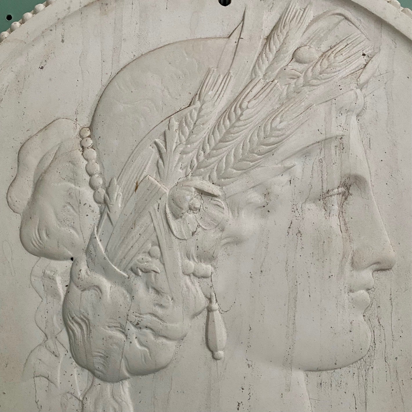 Set of Four LARGE Seasons Plaster Plaques  F144