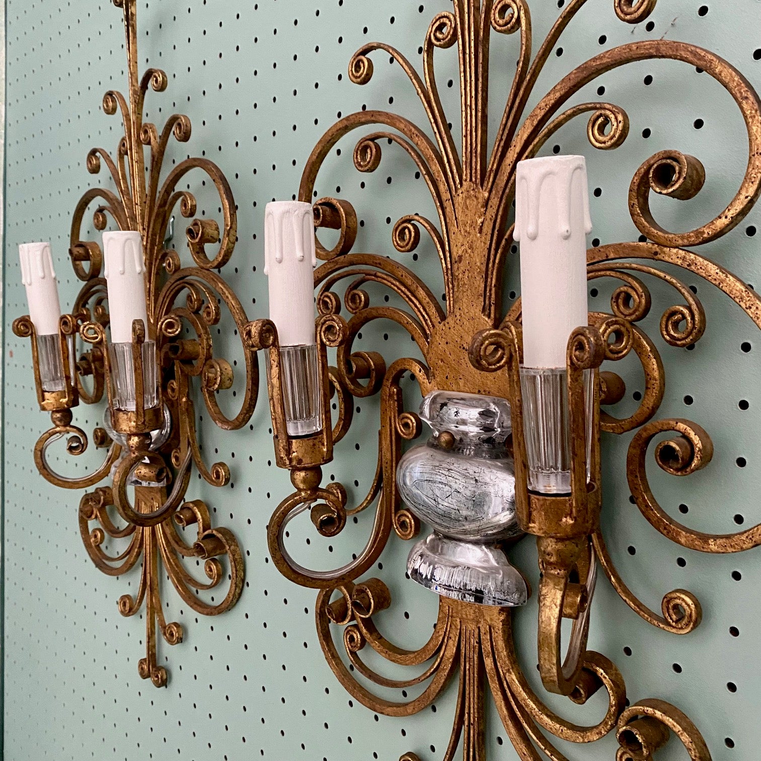 Maison Baguès Pair Large 1920's French Light Sconces  H147