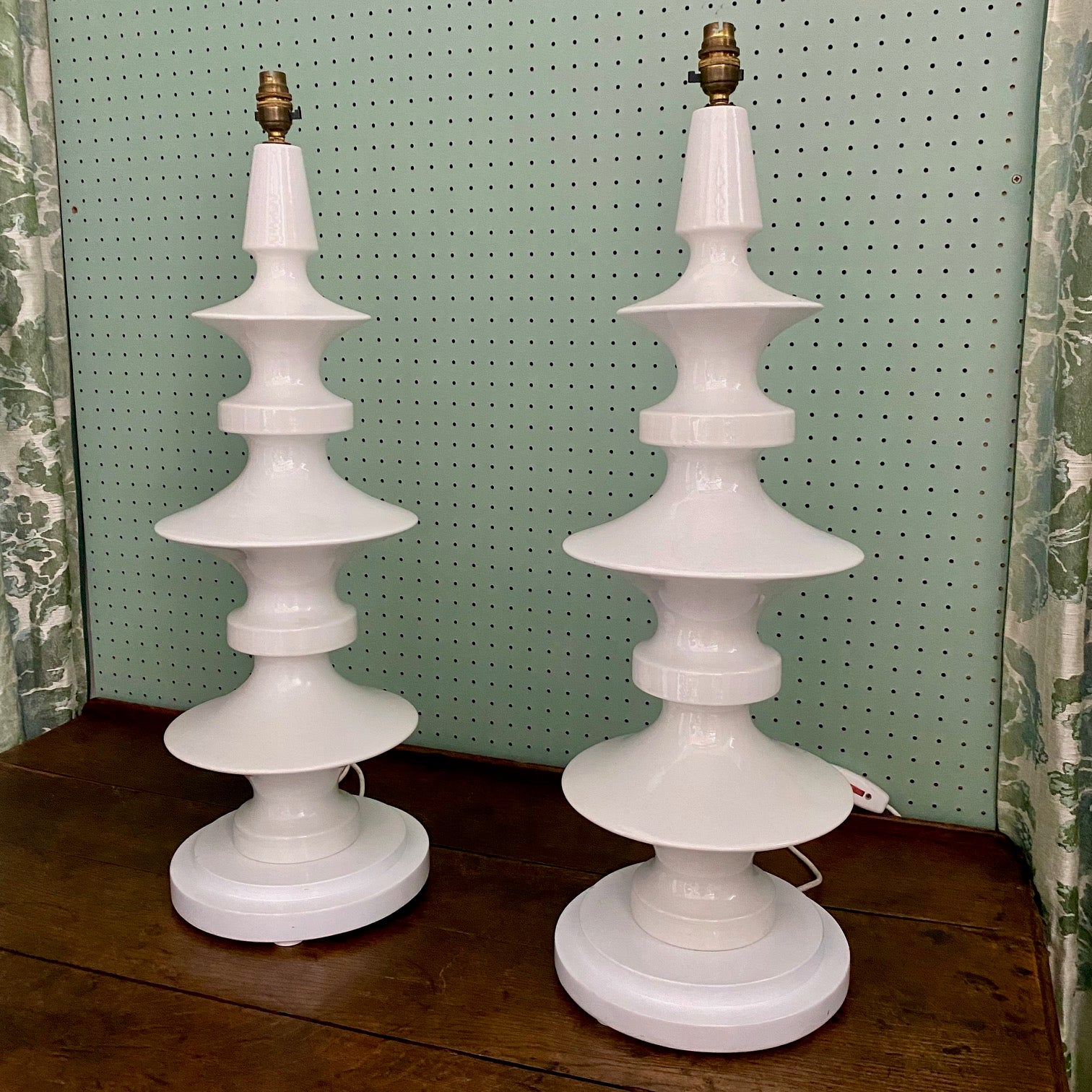 HUGE White Margrit Linck Lamps  F17
