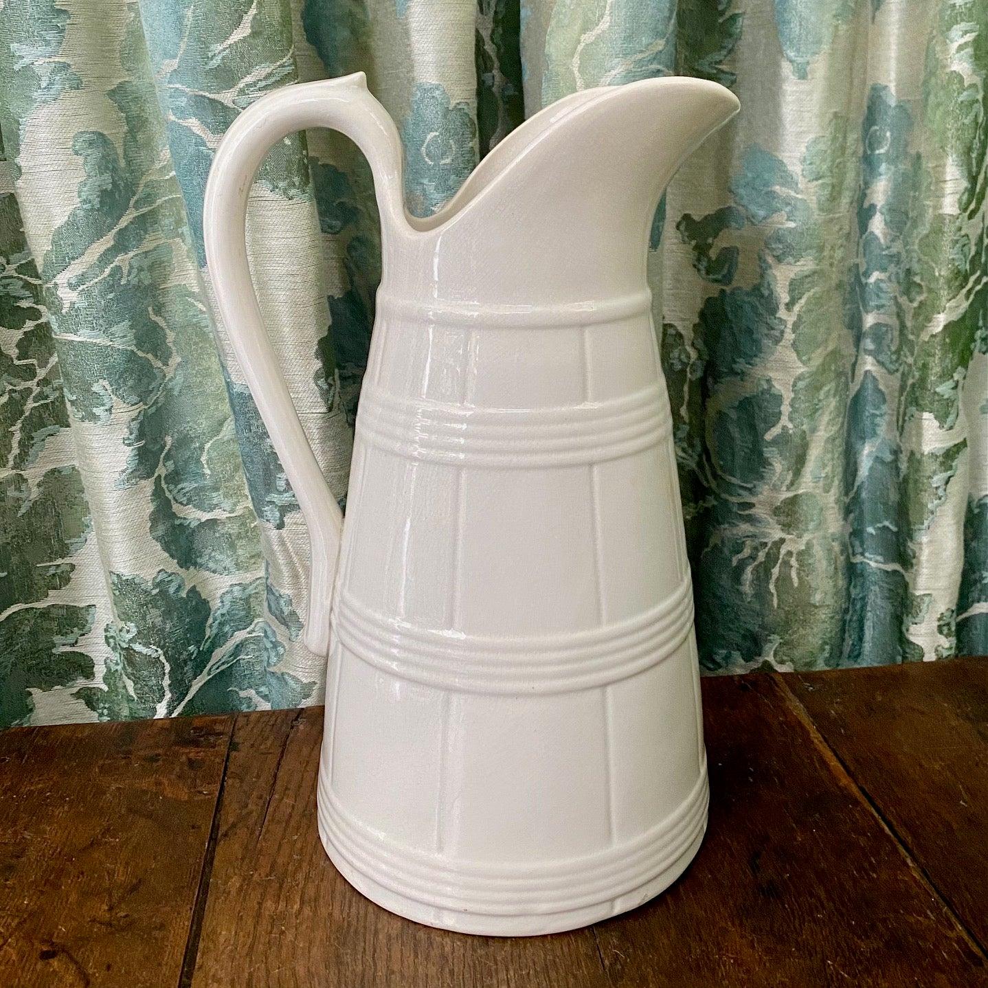 HUGE White Ironstone Belgian Water Jug  H154
