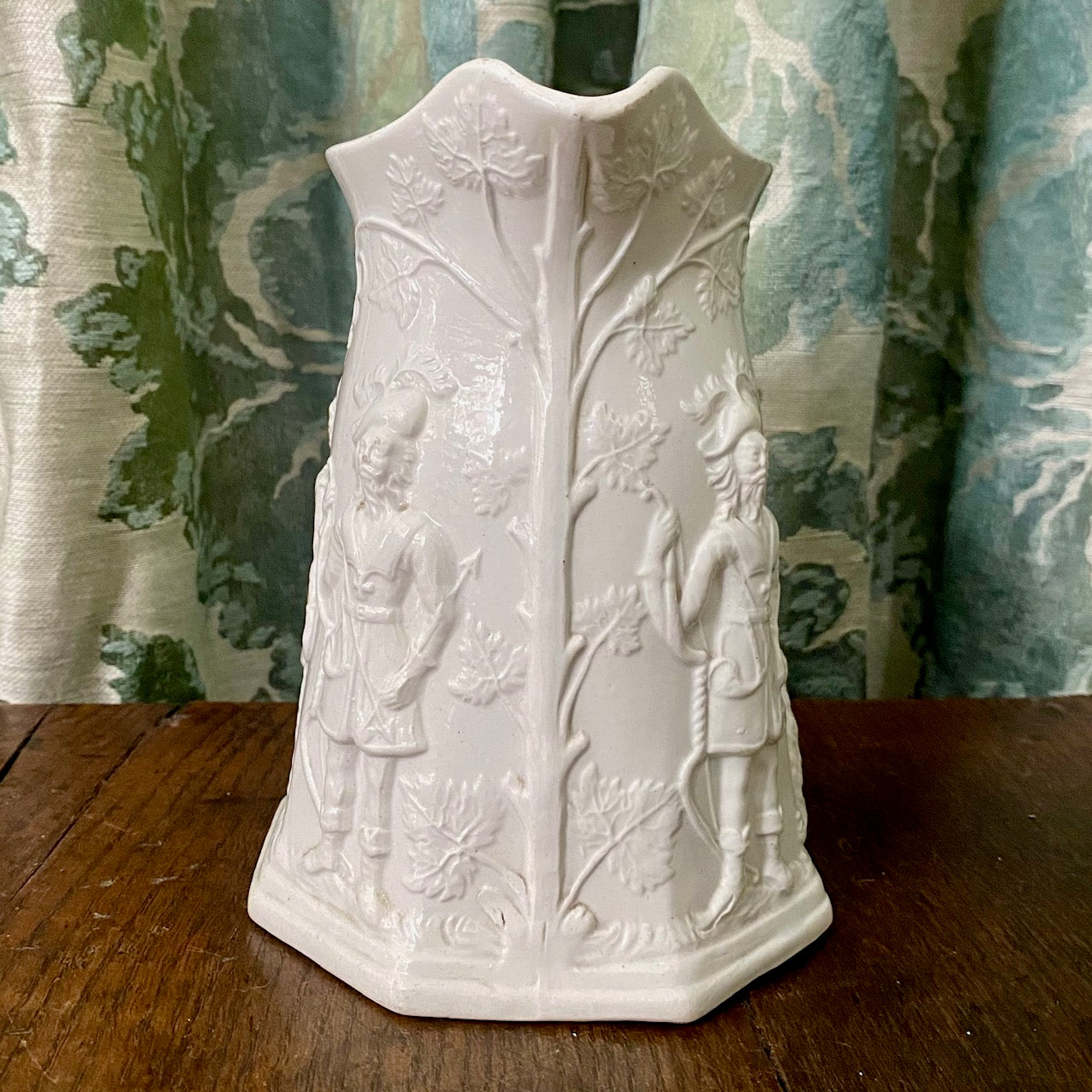 Relief Moulded White Pearlware Ironstone Jug  A161